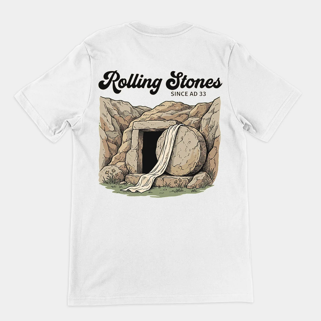 Rolling Stones since AD 33 (Jesus Resurrection) T-Shirt (backprint) - Image 6