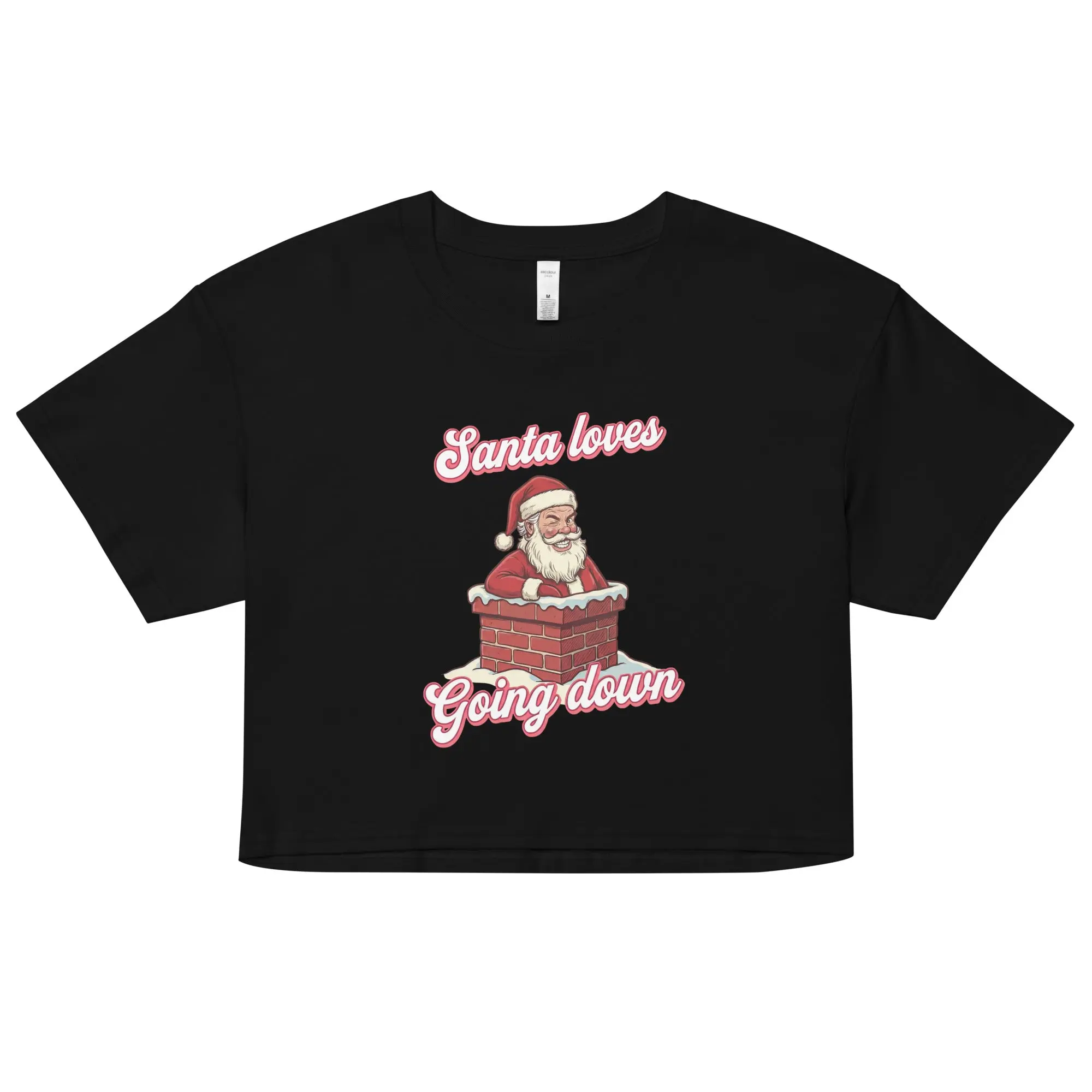 Santa Loves Going Down crop top