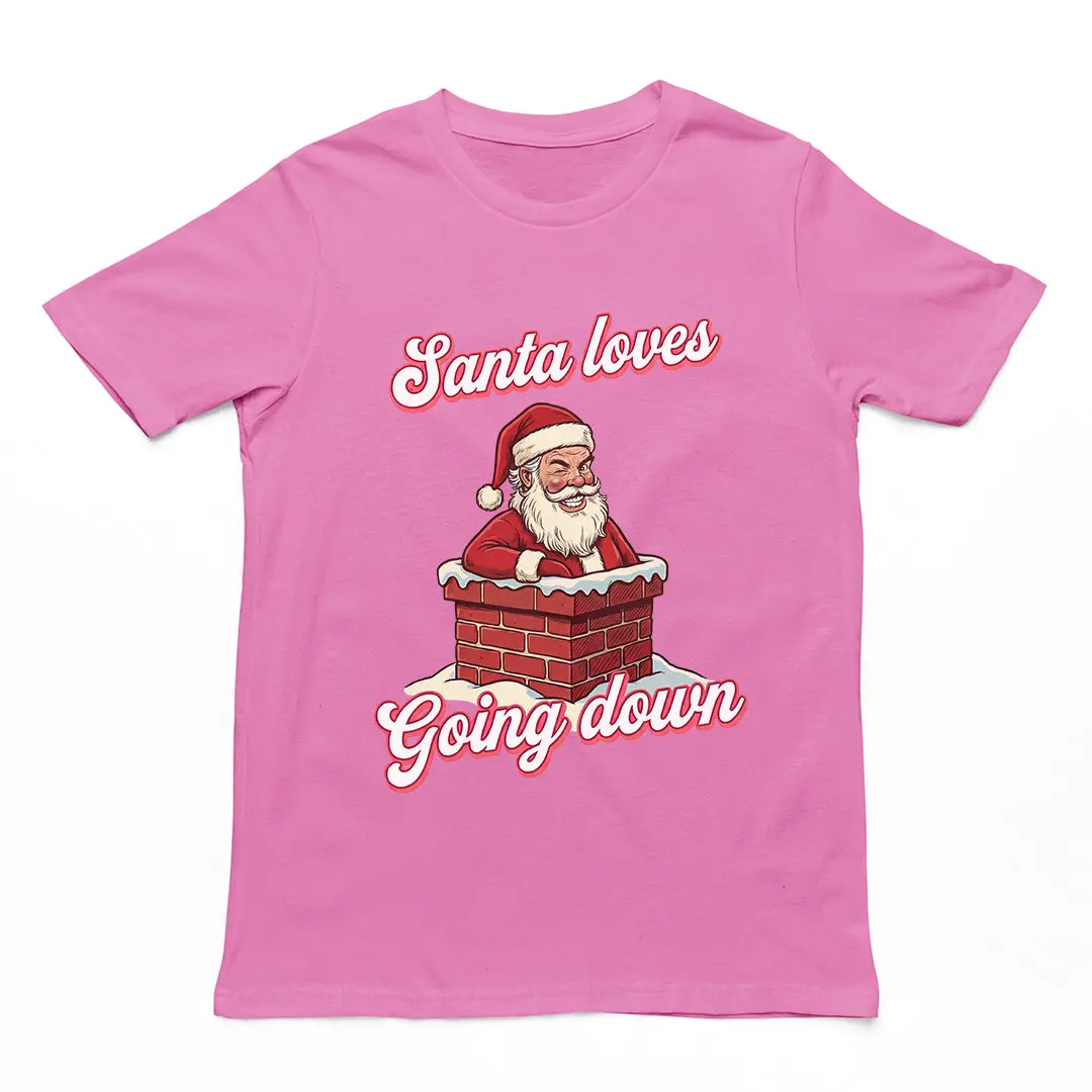 Santa Loves Going Down T-Shirt - Image 2