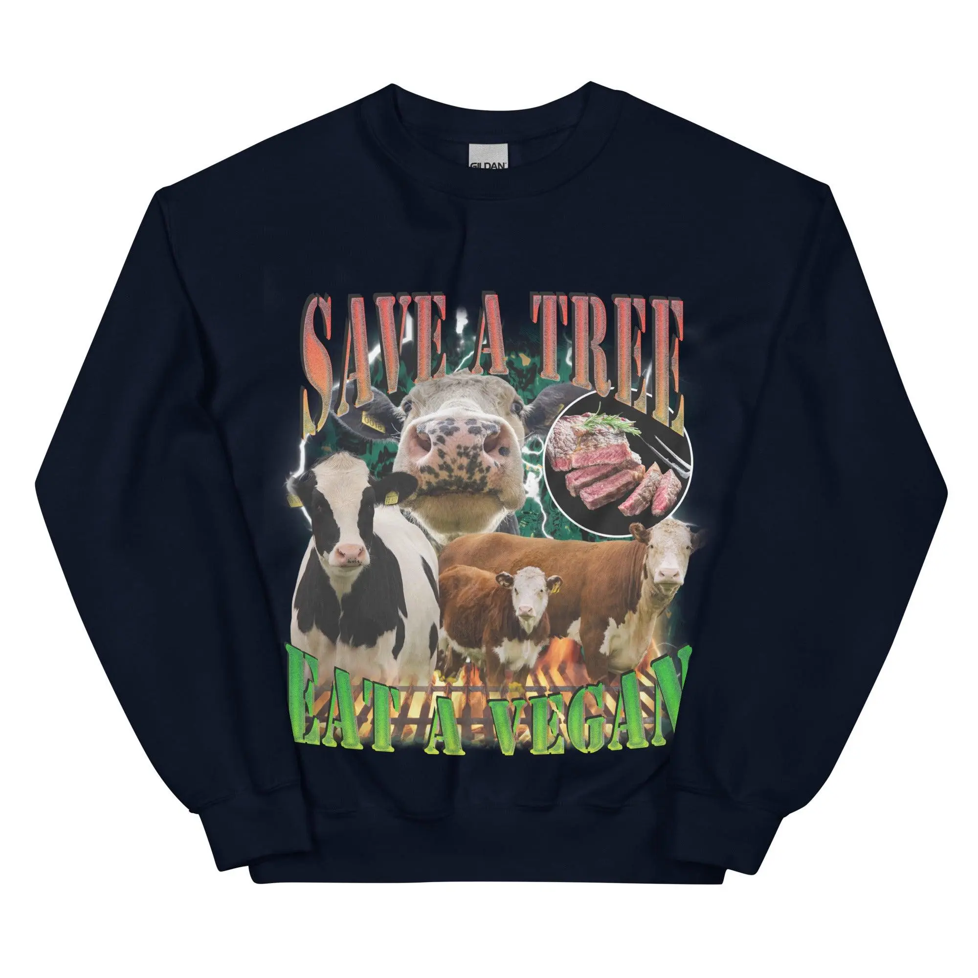 Save a Tree Eat a Vegan Sweatshirt - Image 2