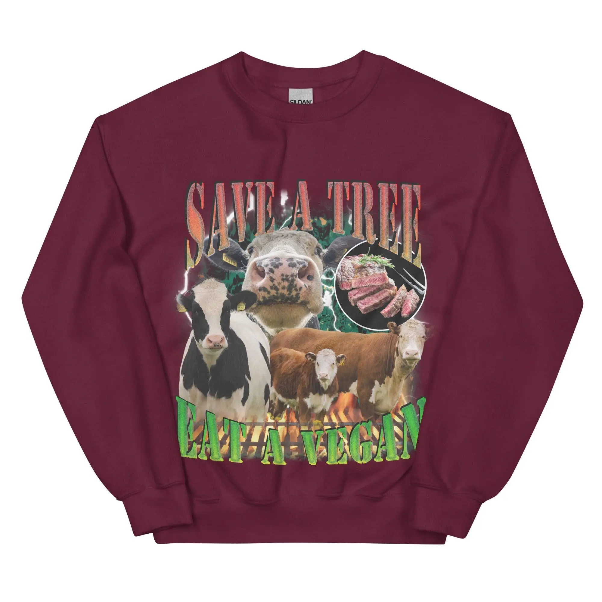Save a Tree Eat a Vegan Sweatshirt - Image 4