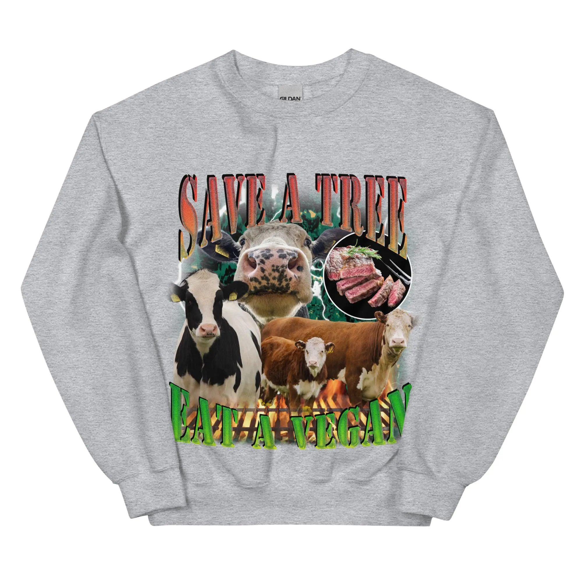 Save a Tree Eat a Vegan Sweatshirt - Image 7