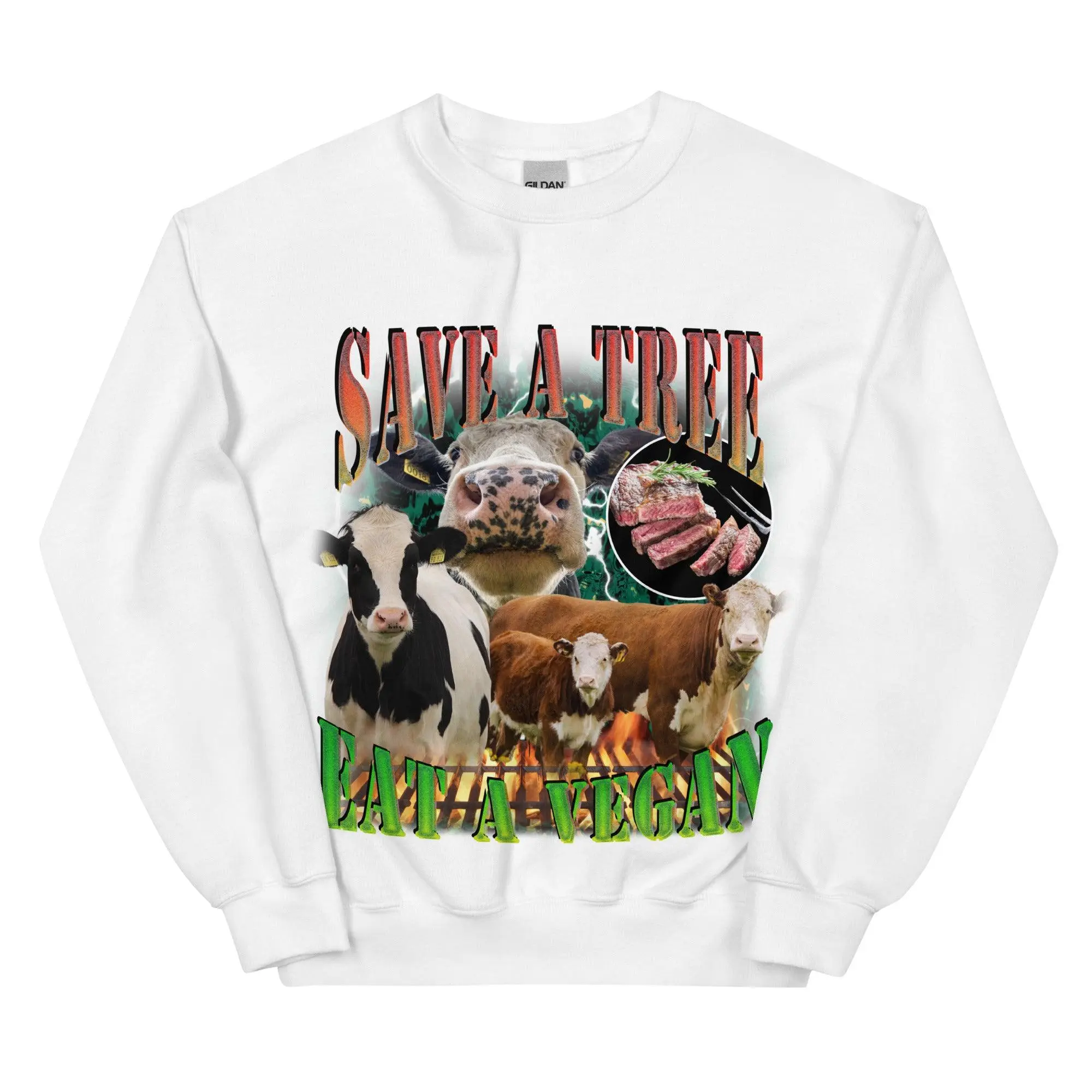 Save a Tree Eat a Vegan Sweatshirt - Image 9