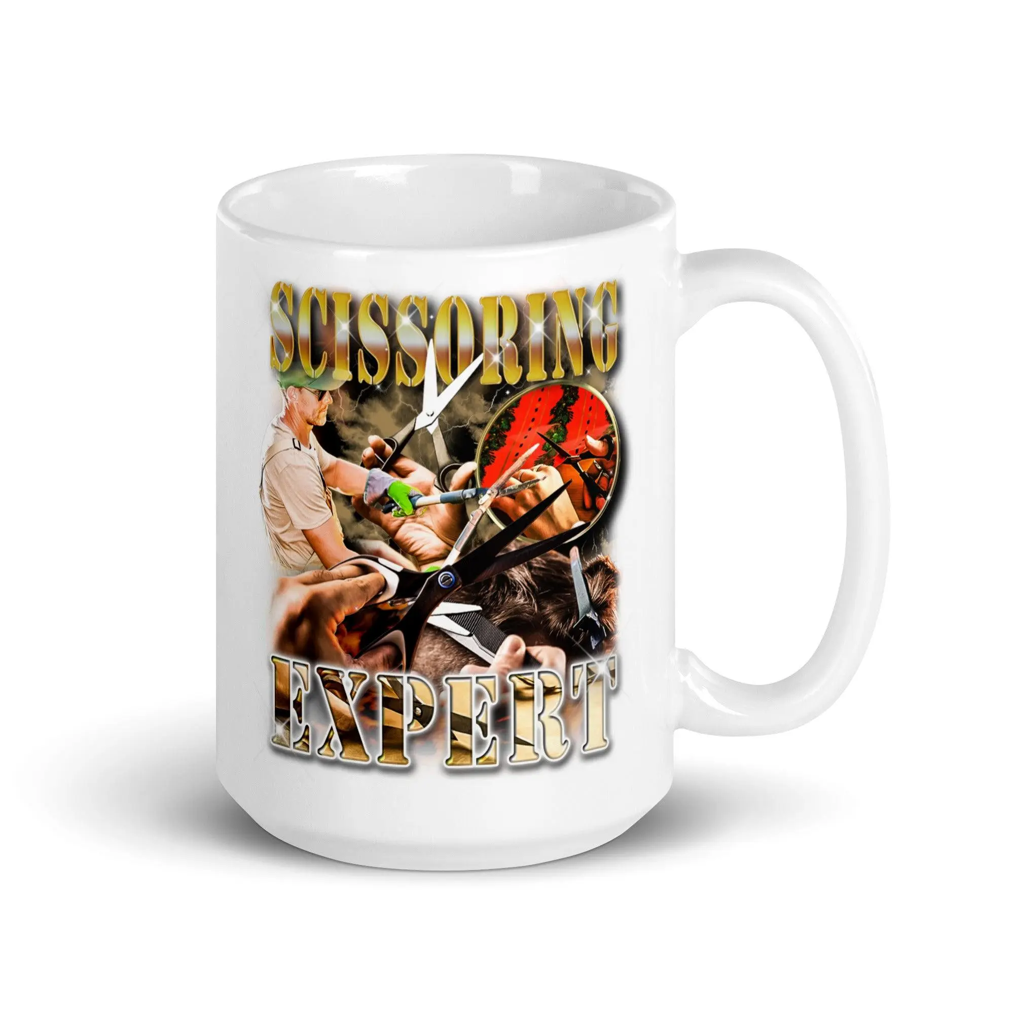 Scissoring Expert White glossy mug - Image 6