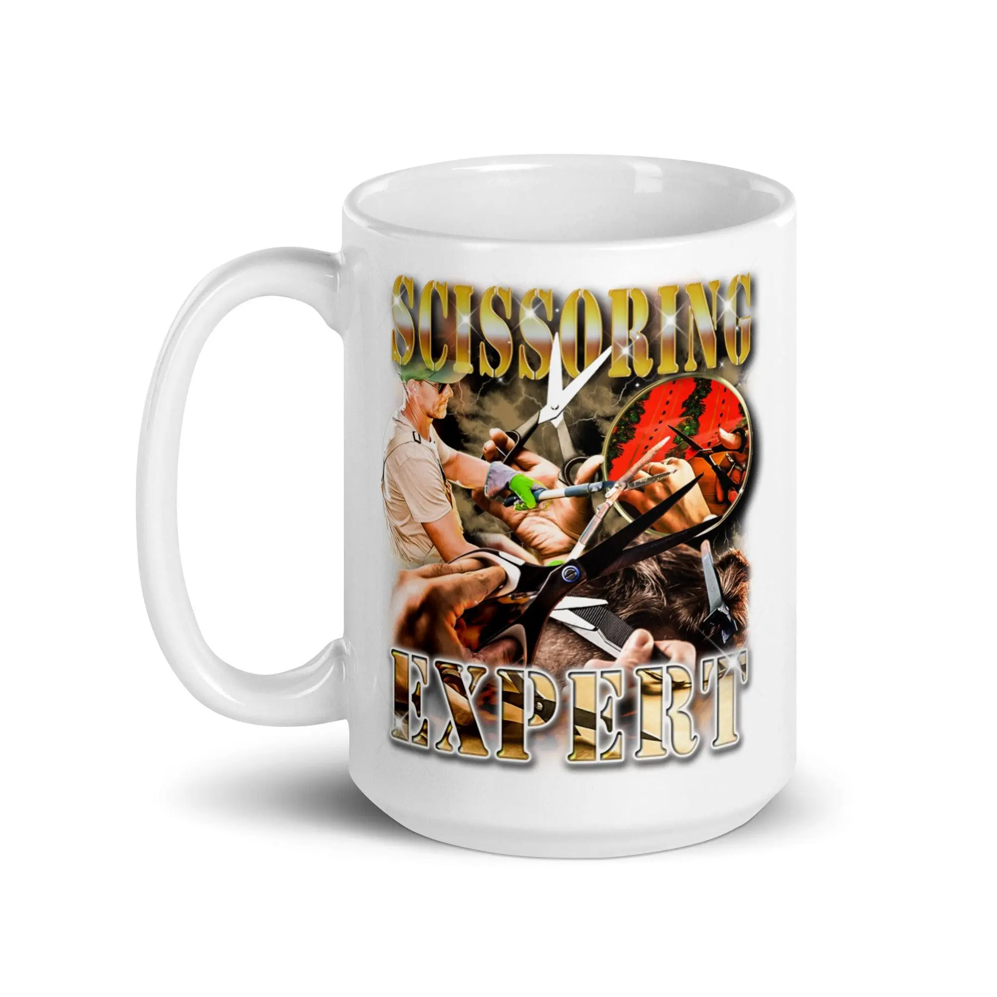 Scissoring Expert White glossy mug - Image 7