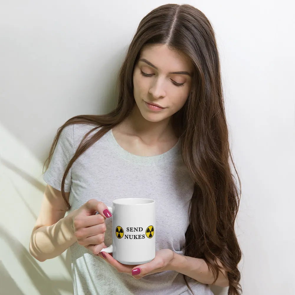 Send Nukes White glossy mug - Image 5