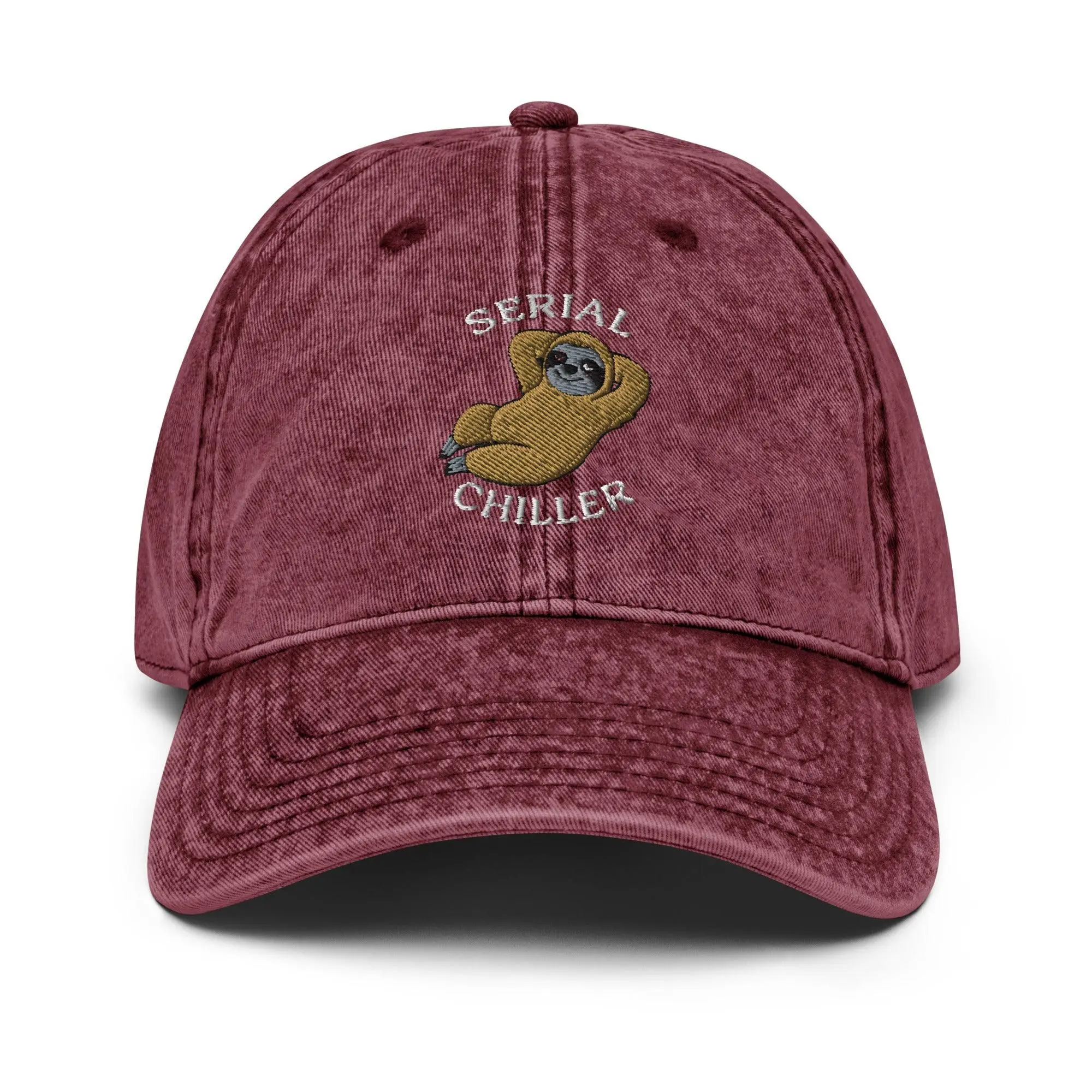 Serial Chiller (Embroidered) Vintage Cotton Twill Cap - Image 6