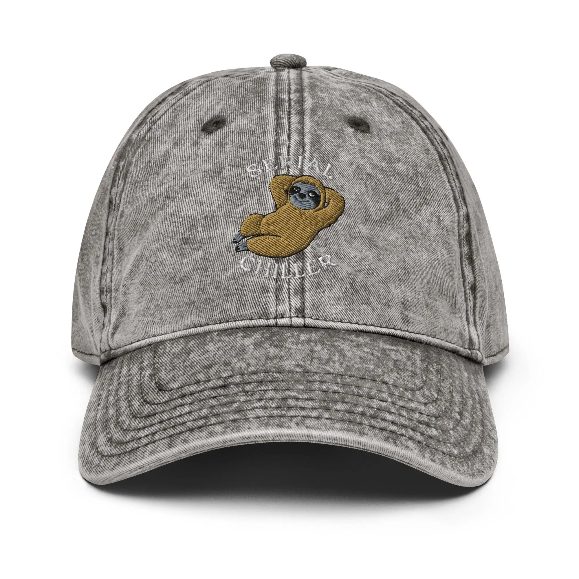 Serial Chiller (Embroidered) Vintage Cotton Twill Cap - Image 7