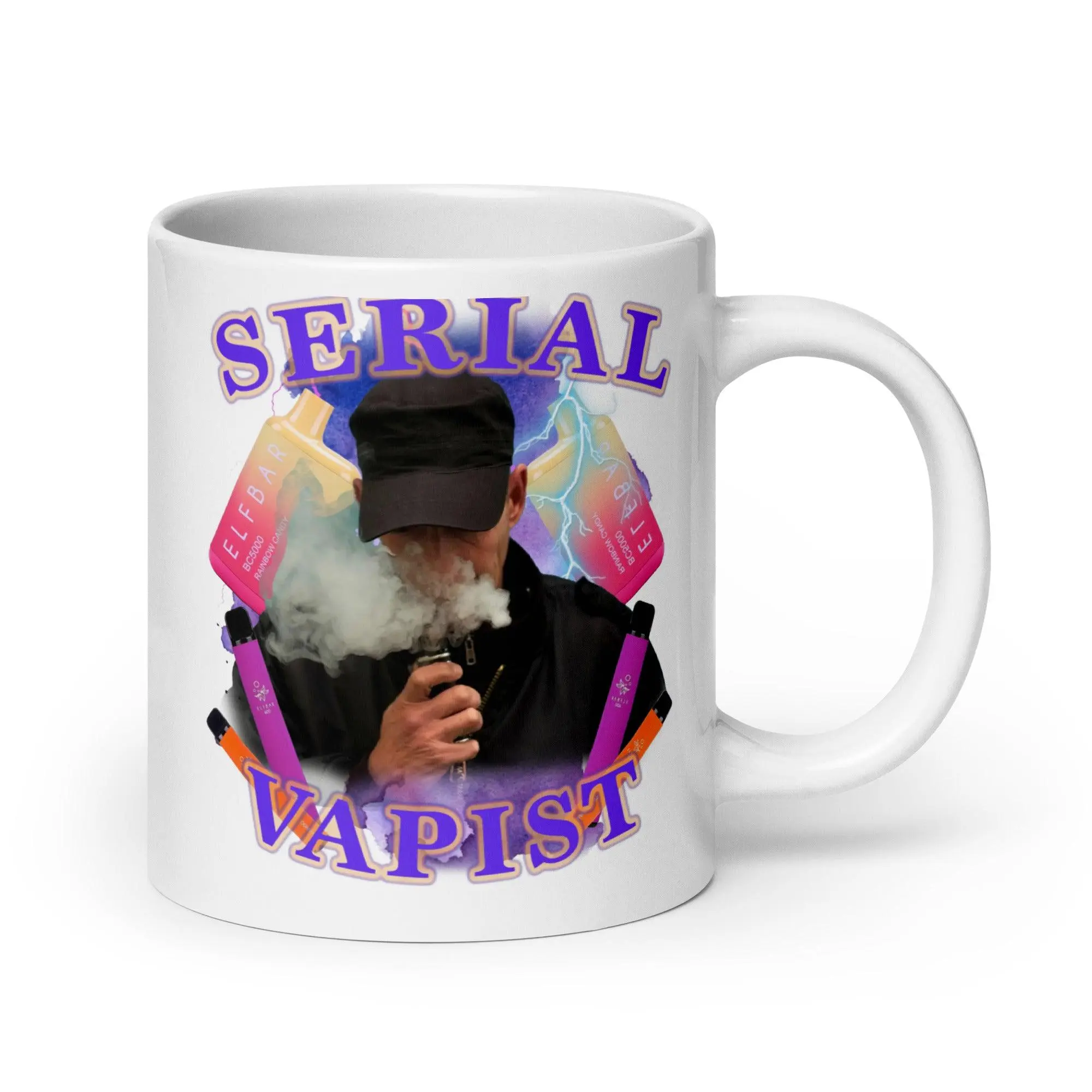 Serial Vapist White glossy mug