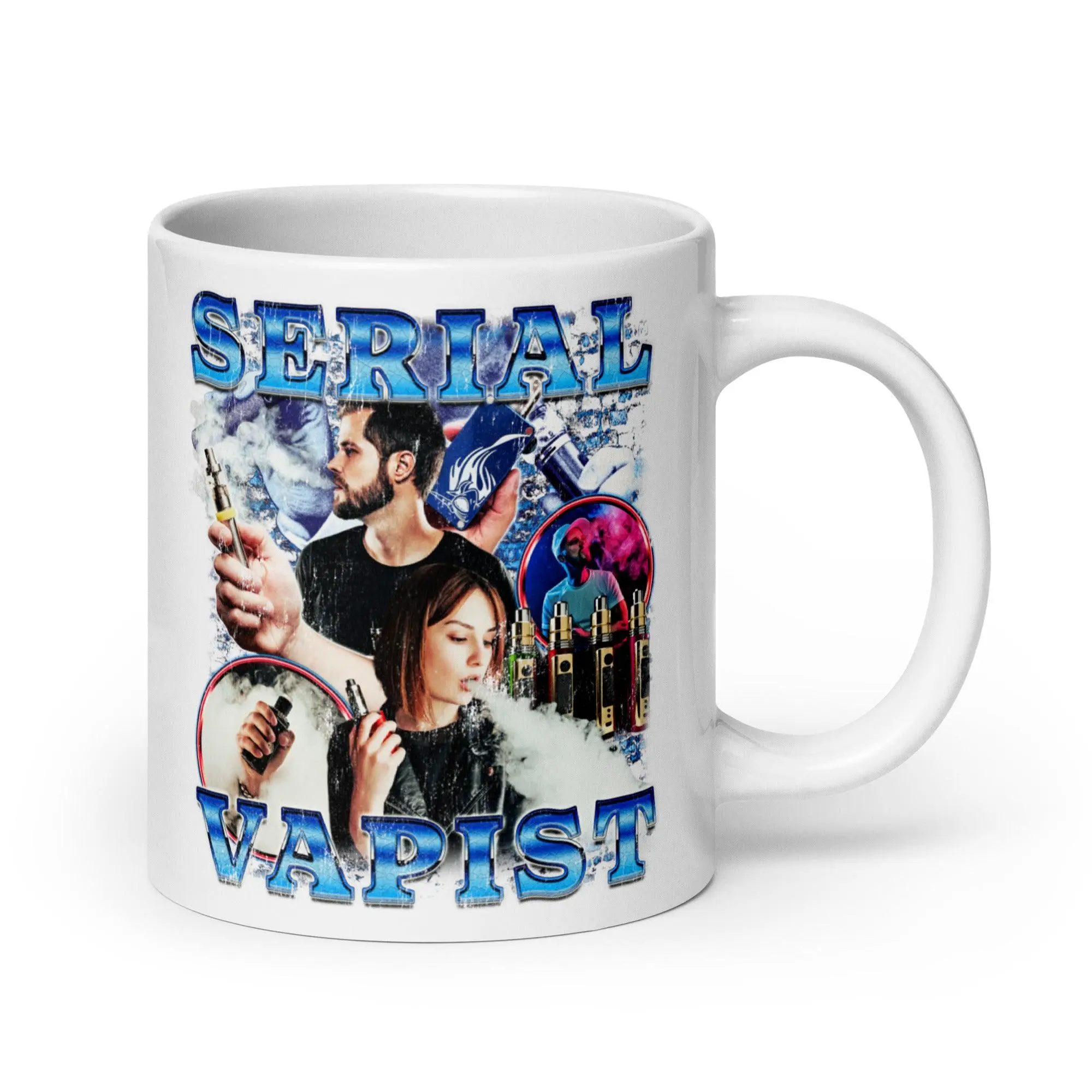 Serial Vapist White glossy mug