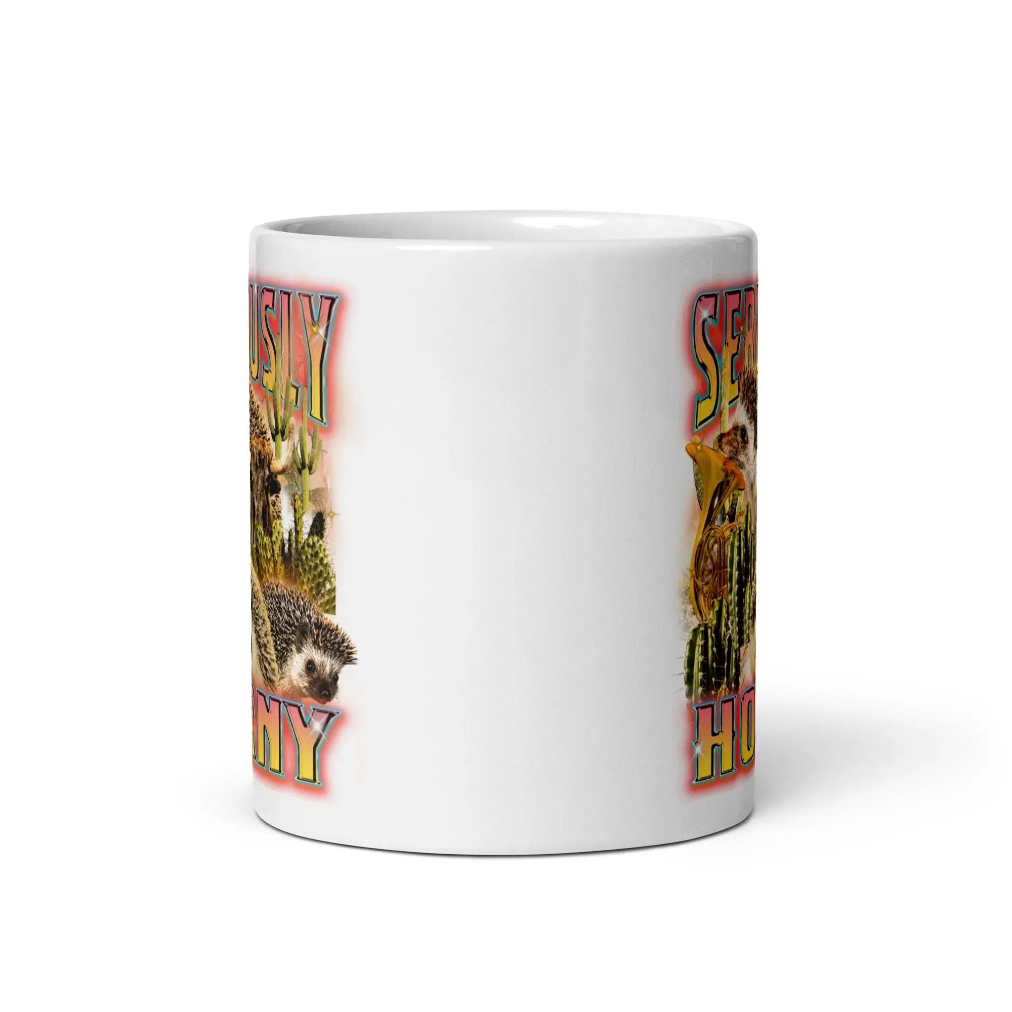 Seriously Horny White glossy mug - Image 5
