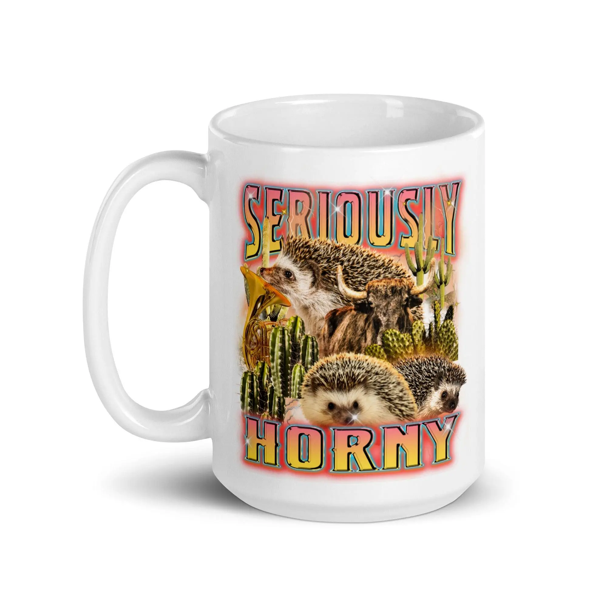 Seriously Horny White glossy mug - Image 7