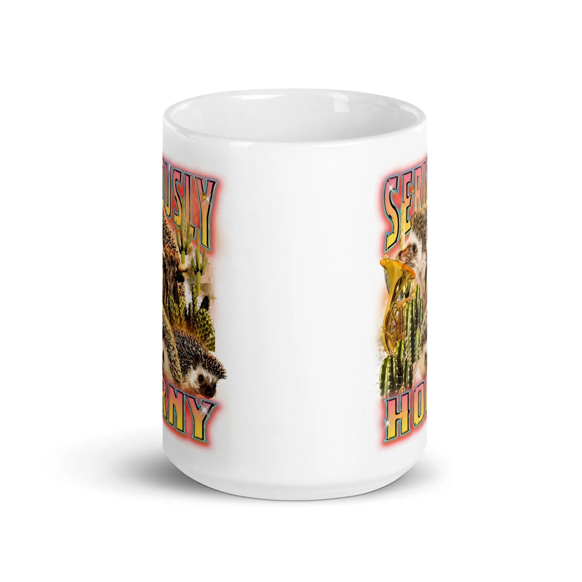 Seriously Horny White glossy mug - Image 8