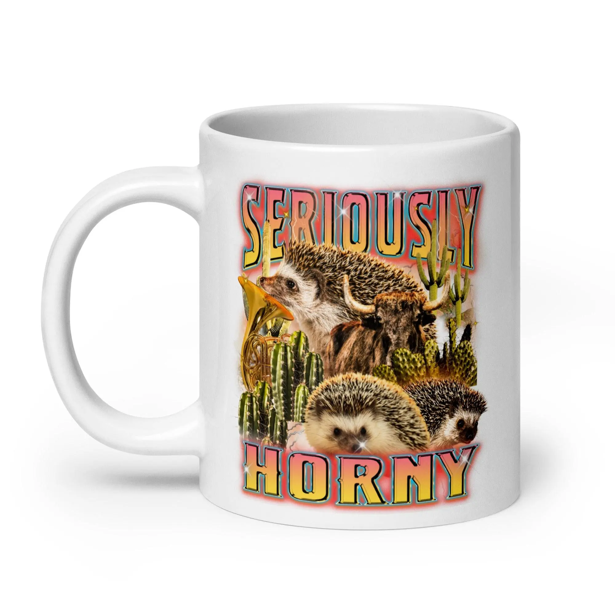 Seriously Horny White glossy mug - Image 9