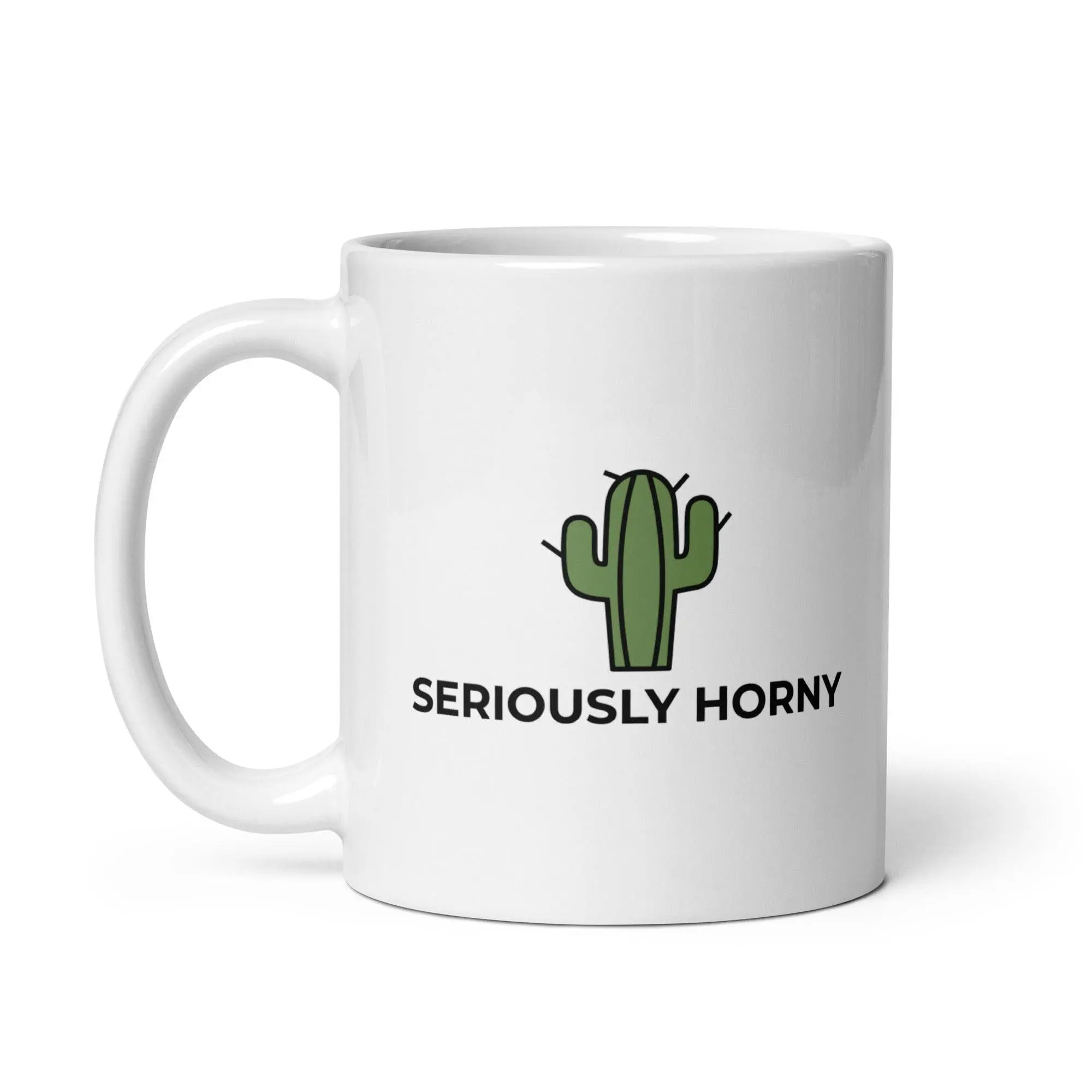 Seriously Horny White glossy mug - Image 3