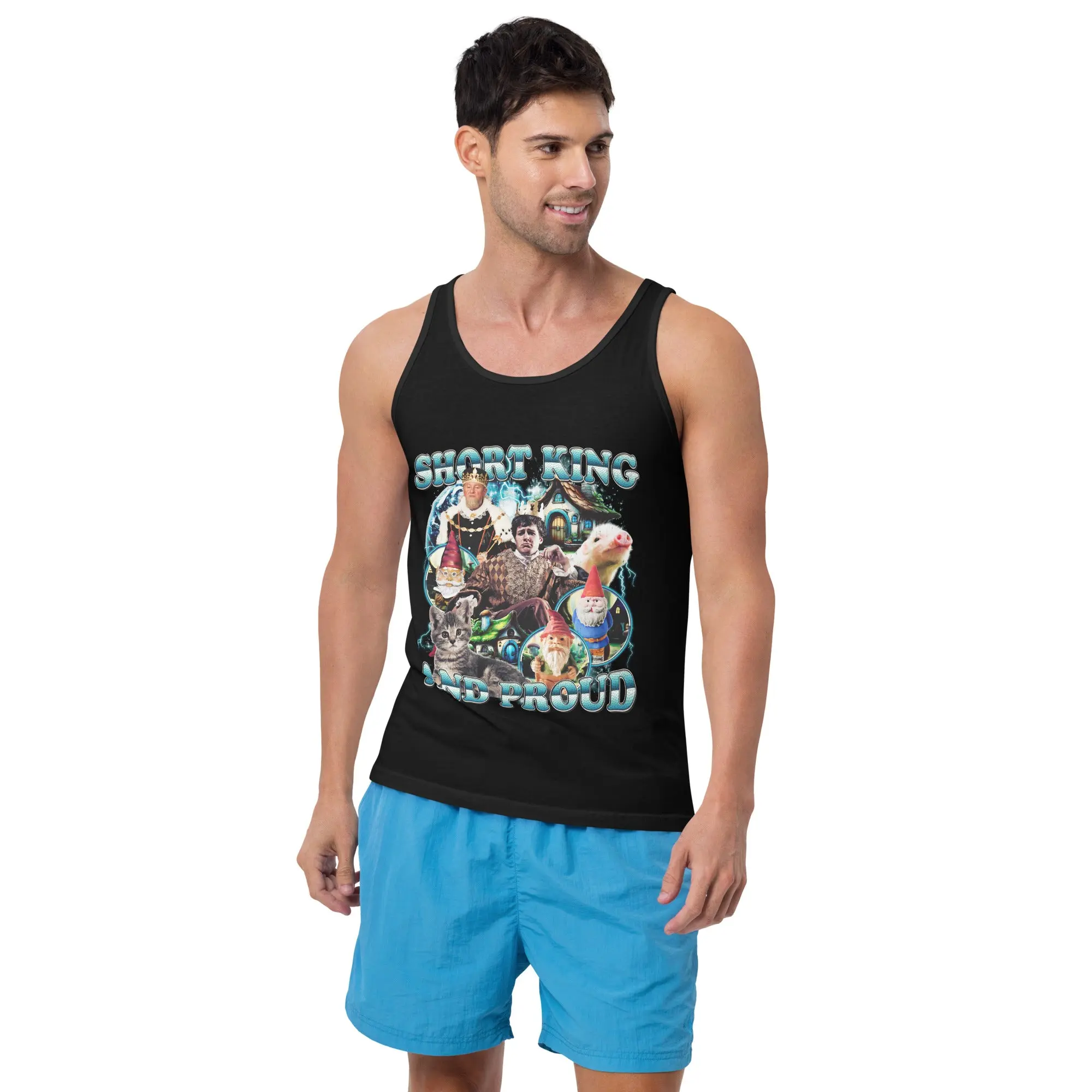 Short King and Proud Tank Top - Image 4