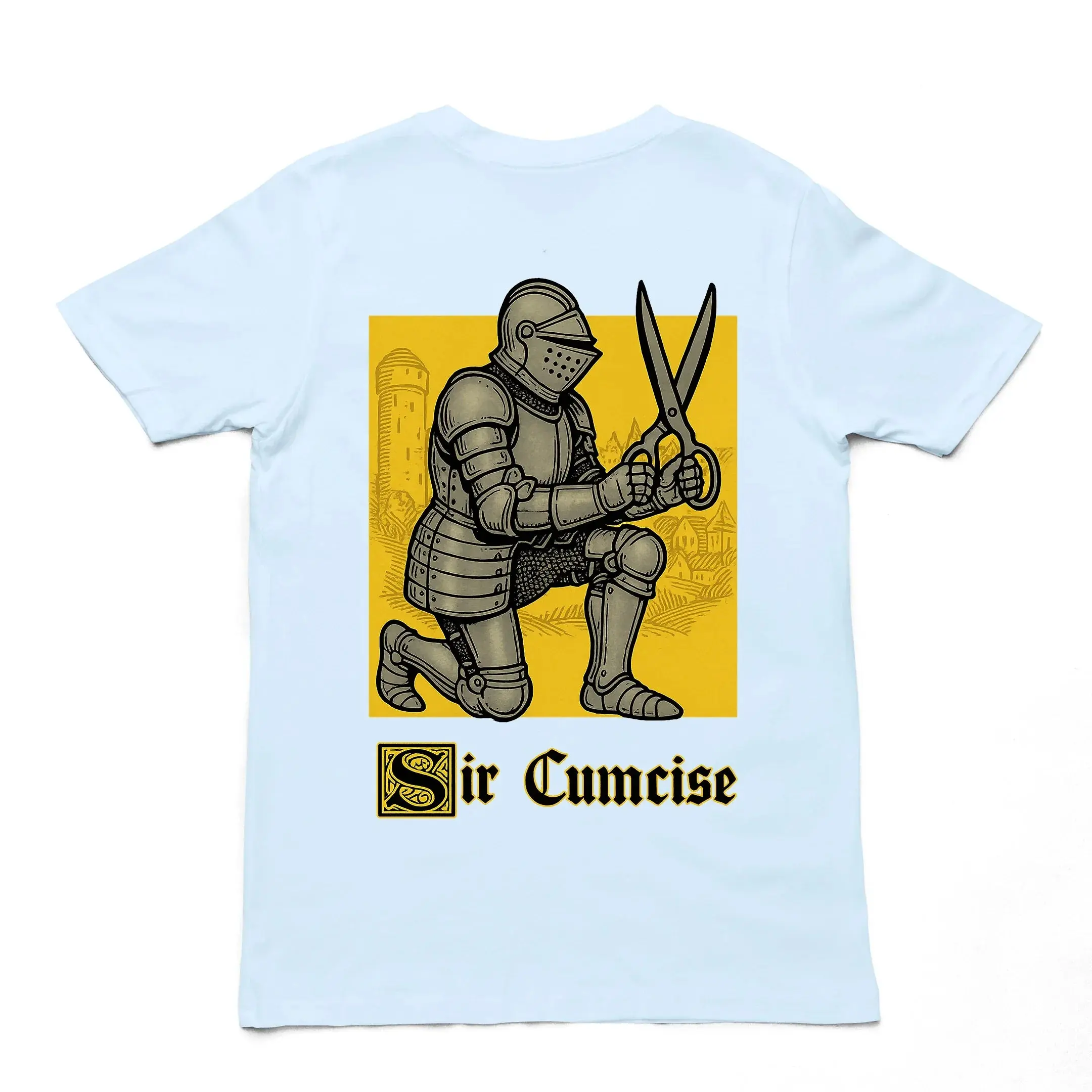 Sir Cumcise (Handdrawn) T-Shirt (backprint) - Image 5