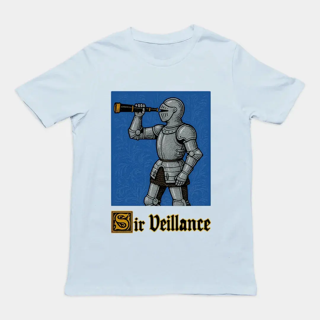 Sir Veillance Handdrawn Funny T-Shirt - Image 6