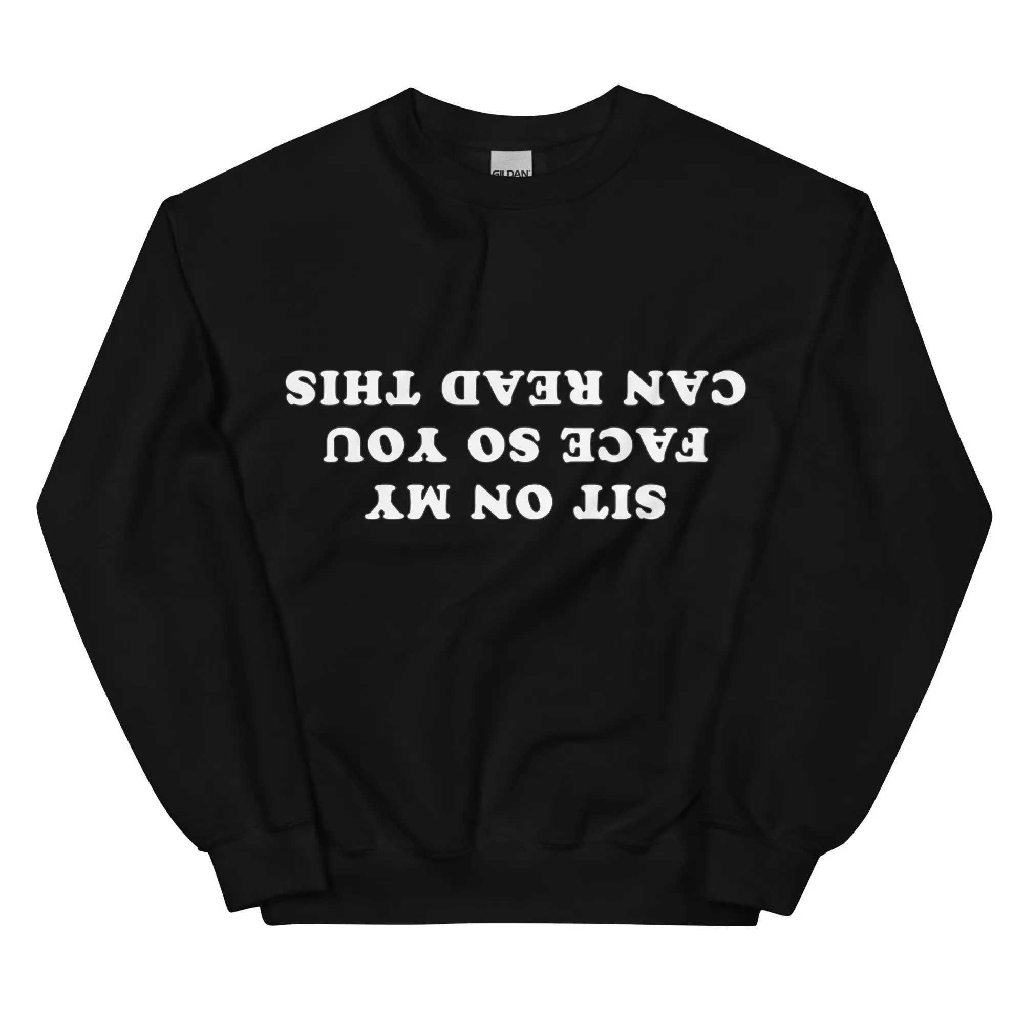 Sit on my face so you can read this sweatshirt