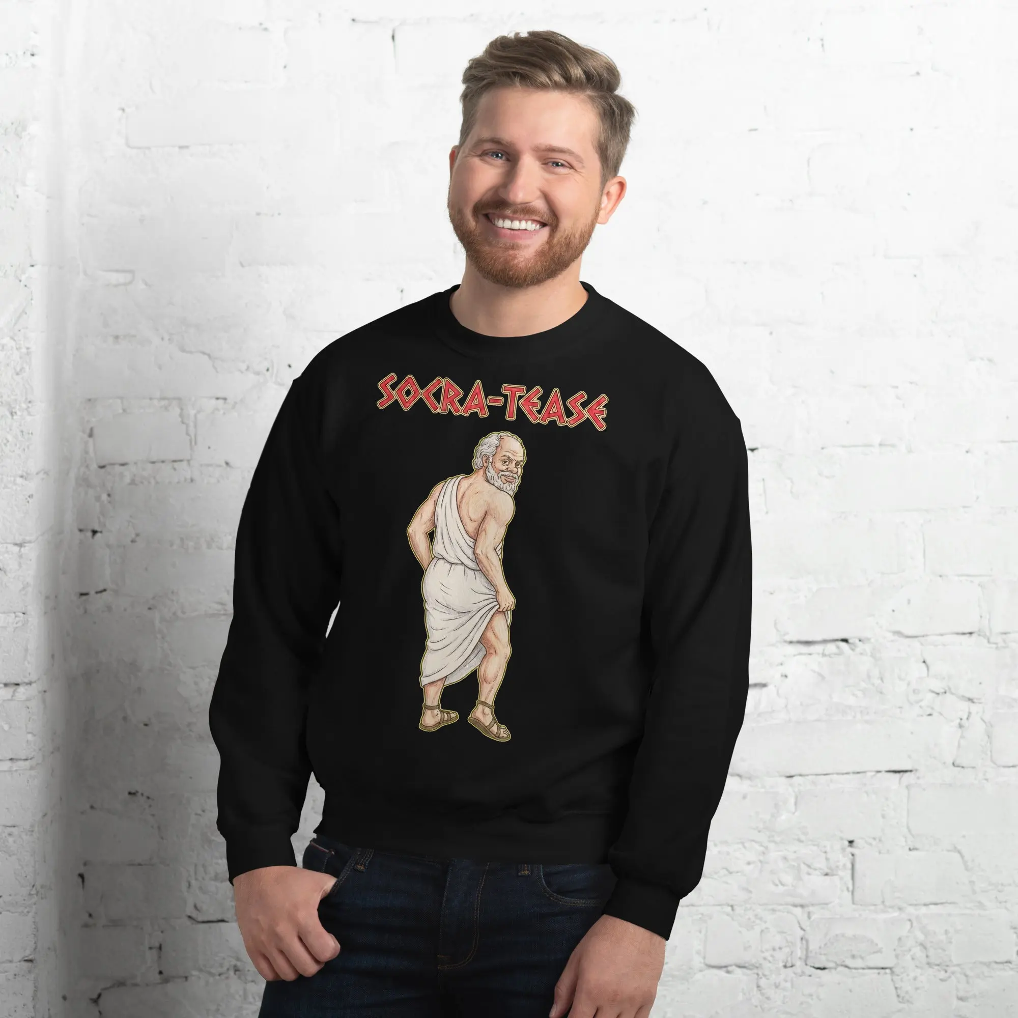 Socra-tease (Socrates being a tease) sweatshirt - Image 10