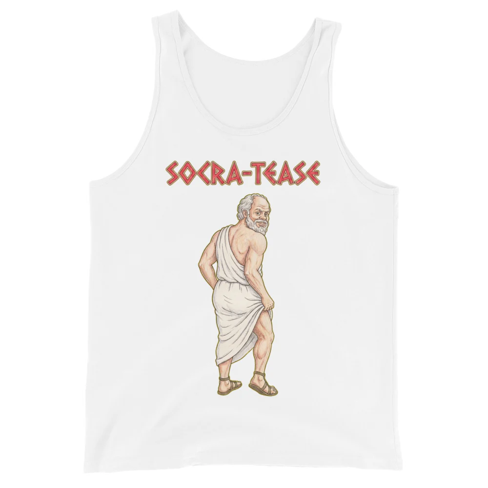 Socra-tease (Socrates being a tease) Tank Top - Image 2