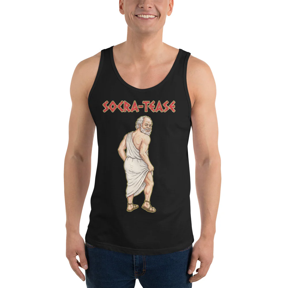 Socra-tease (Socrates being a tease) Tank Top - Image 4