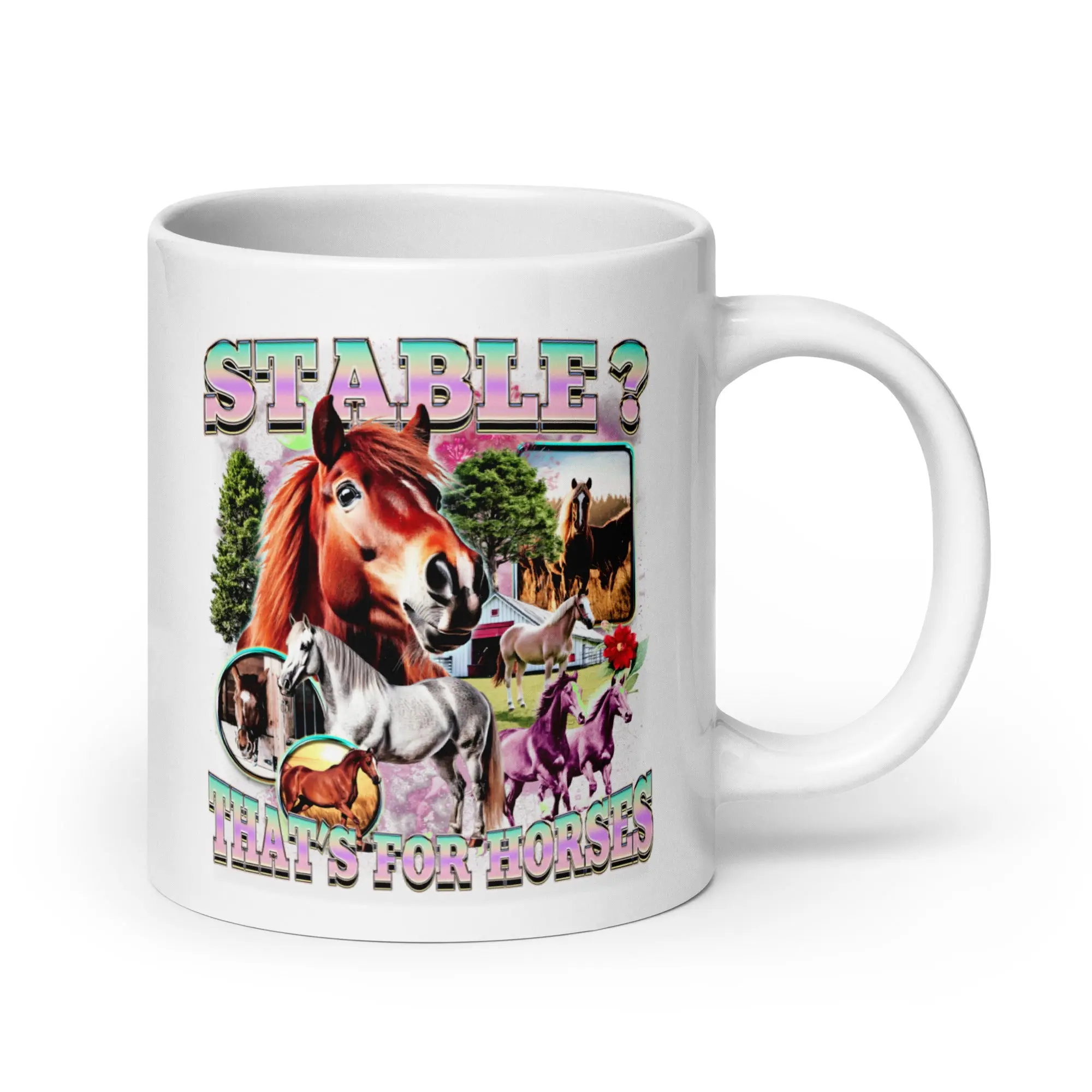Stable_ That's for horses White glossy mug - Image 6