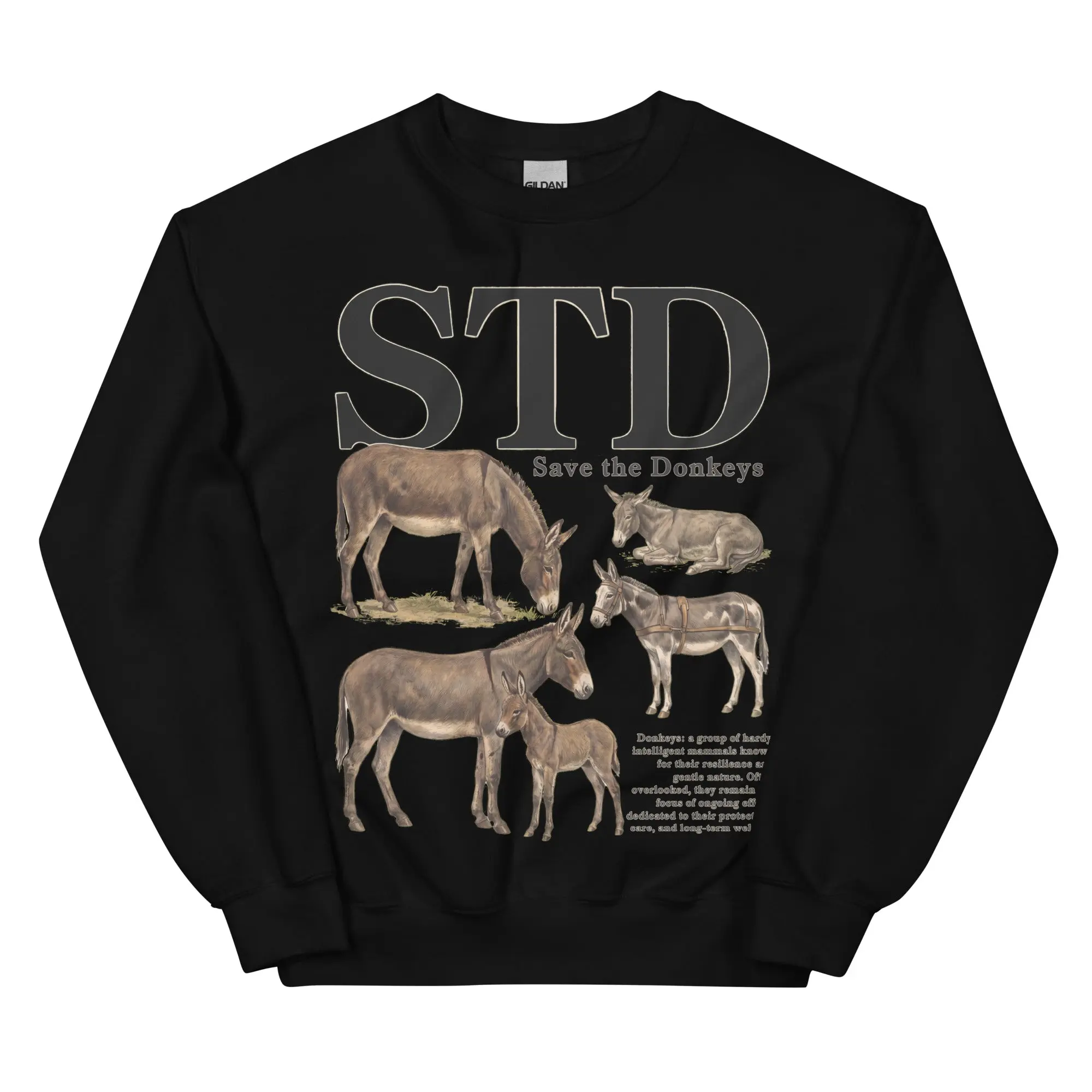 STD (save the donkeys) sweatshirt