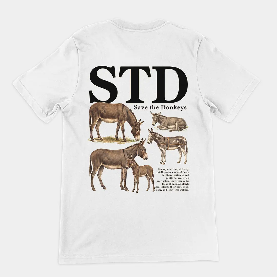 STD (save the donkeys) T-Shirt (backprint) - Image 6