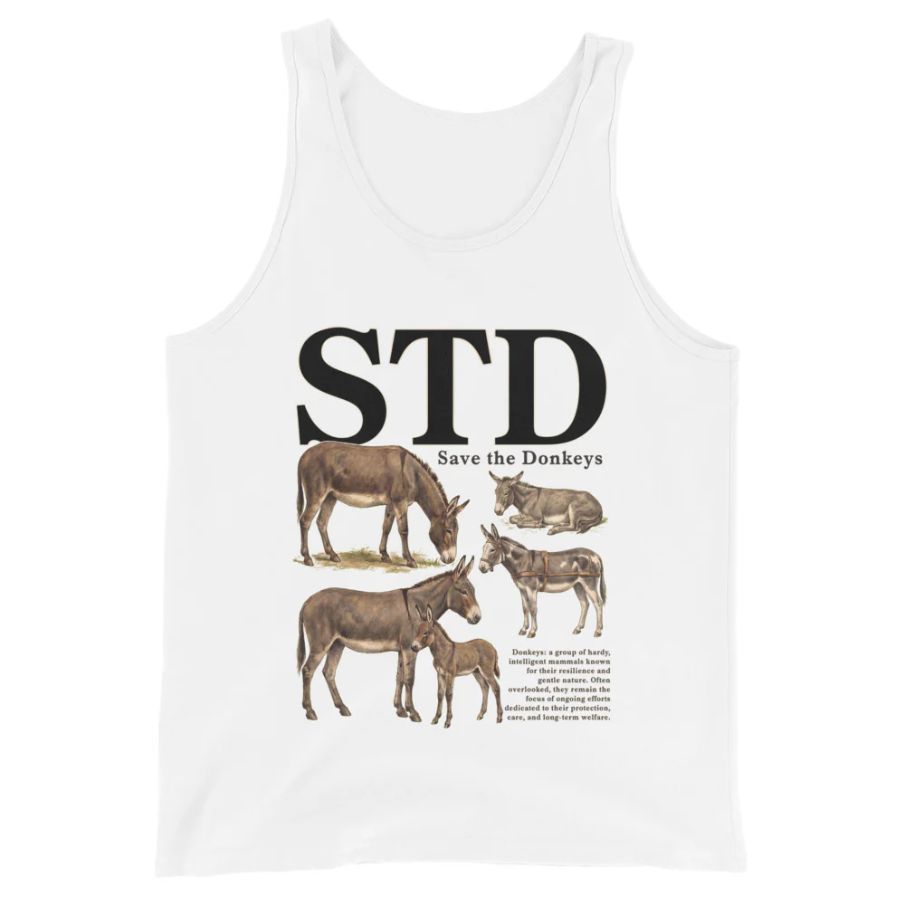 STD (save the donkeys) Tank Top - Image 2