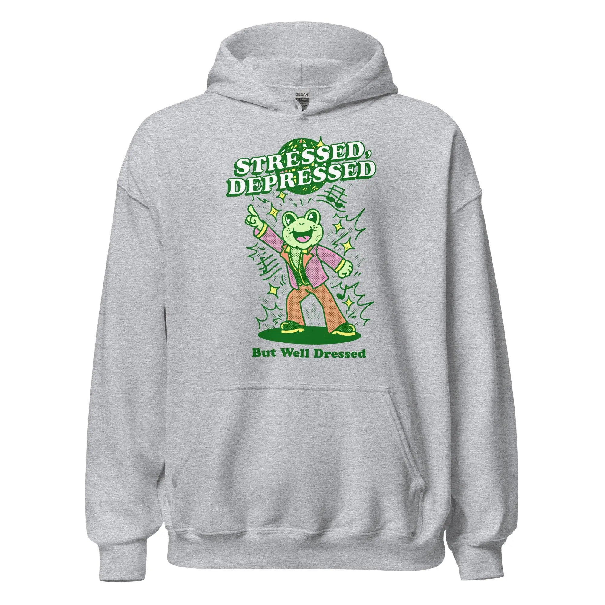 stressed depressed but well dressed Hoodie - Image 2