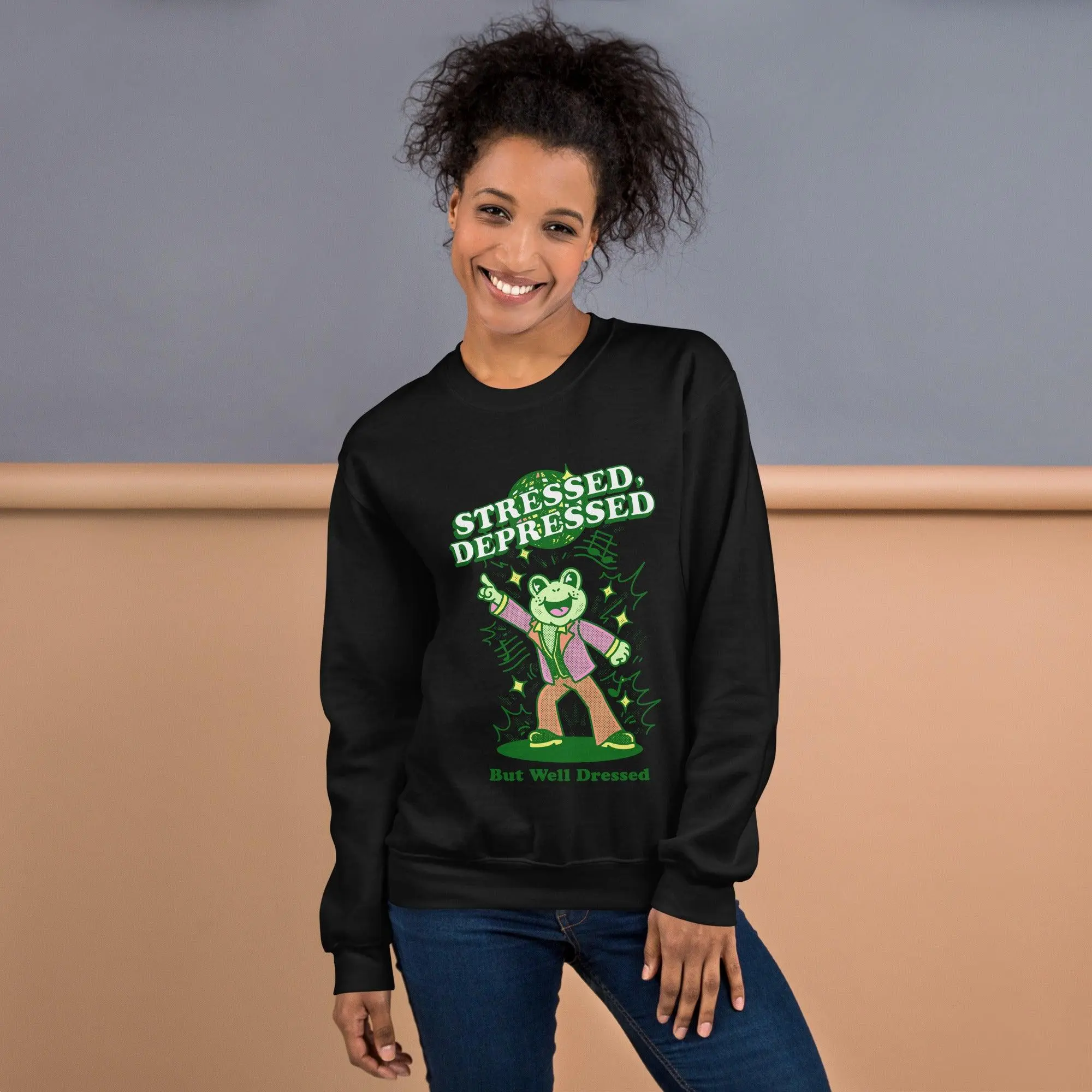 Stressed Depressed But Well Dressed Sweatshirt - Image 10
