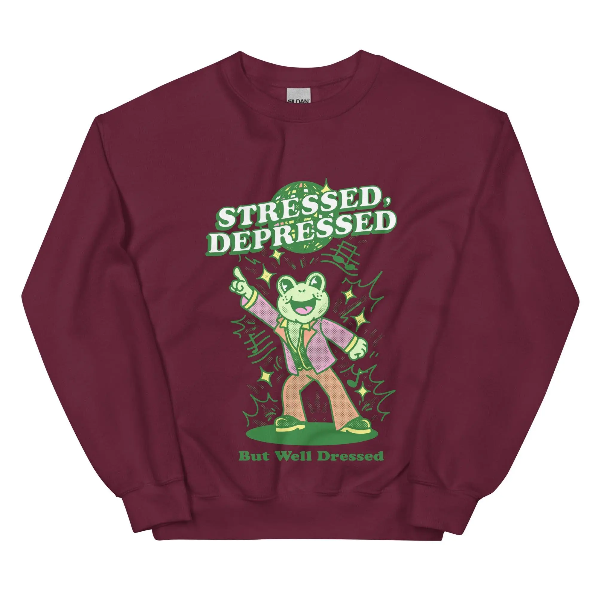 Stressed Depressed But Well Dressed Sweatshirt - Image 4