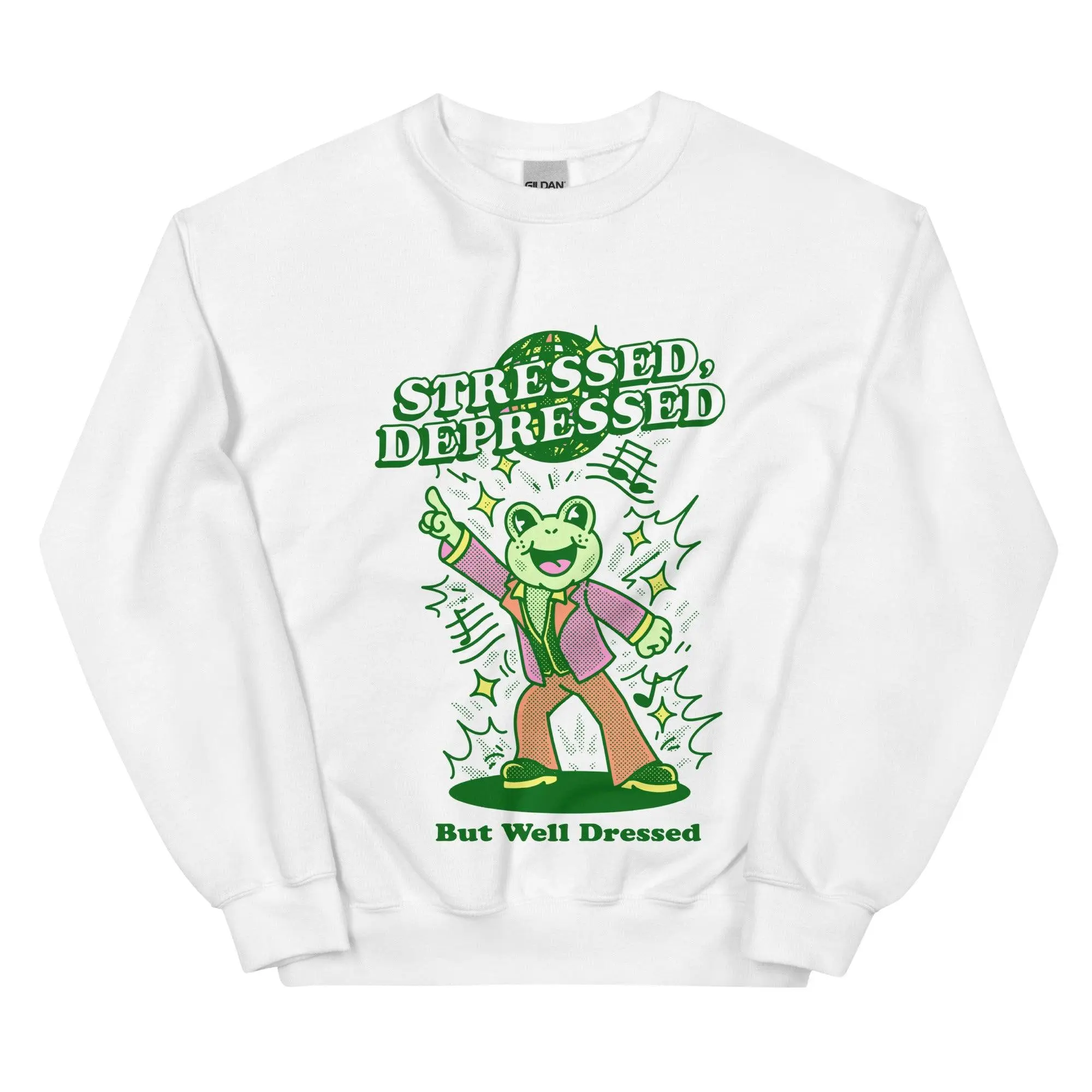 Stressed Depressed But Well Dressed Sweatshirt - Image 9