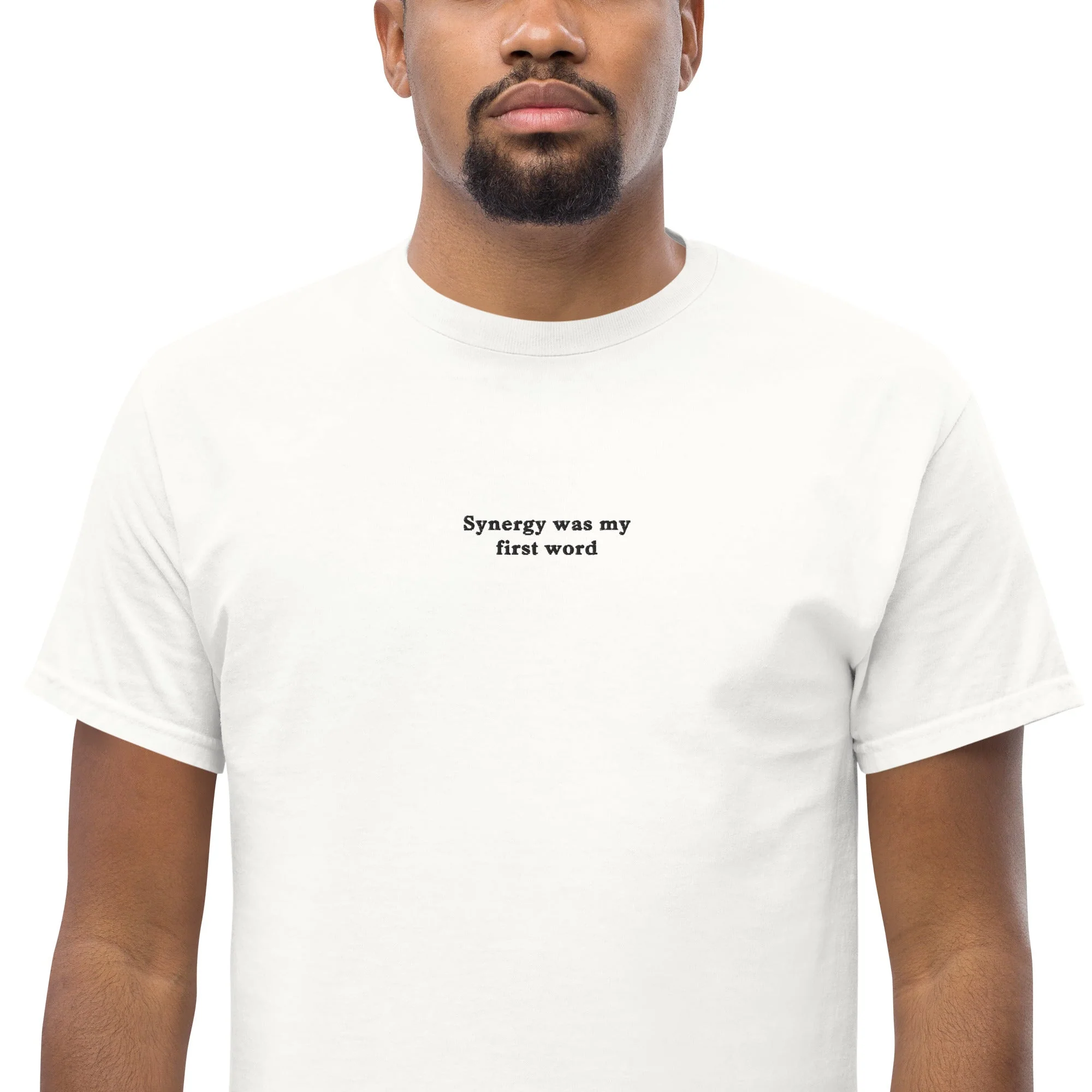 Synergy was my first word (embroidered) T-Shirt - Image 7