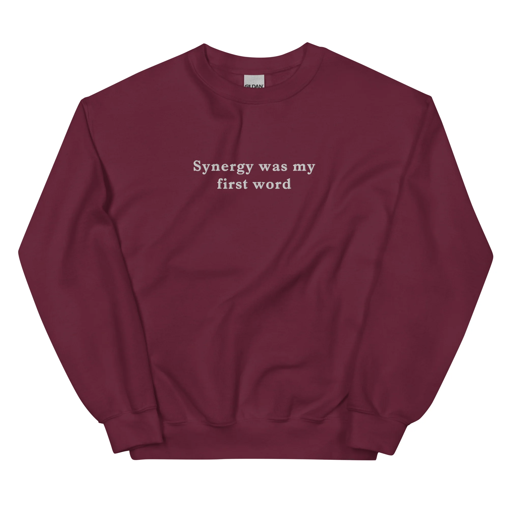 Synergy was my first word (embroidered) sweatshirt - Image 5