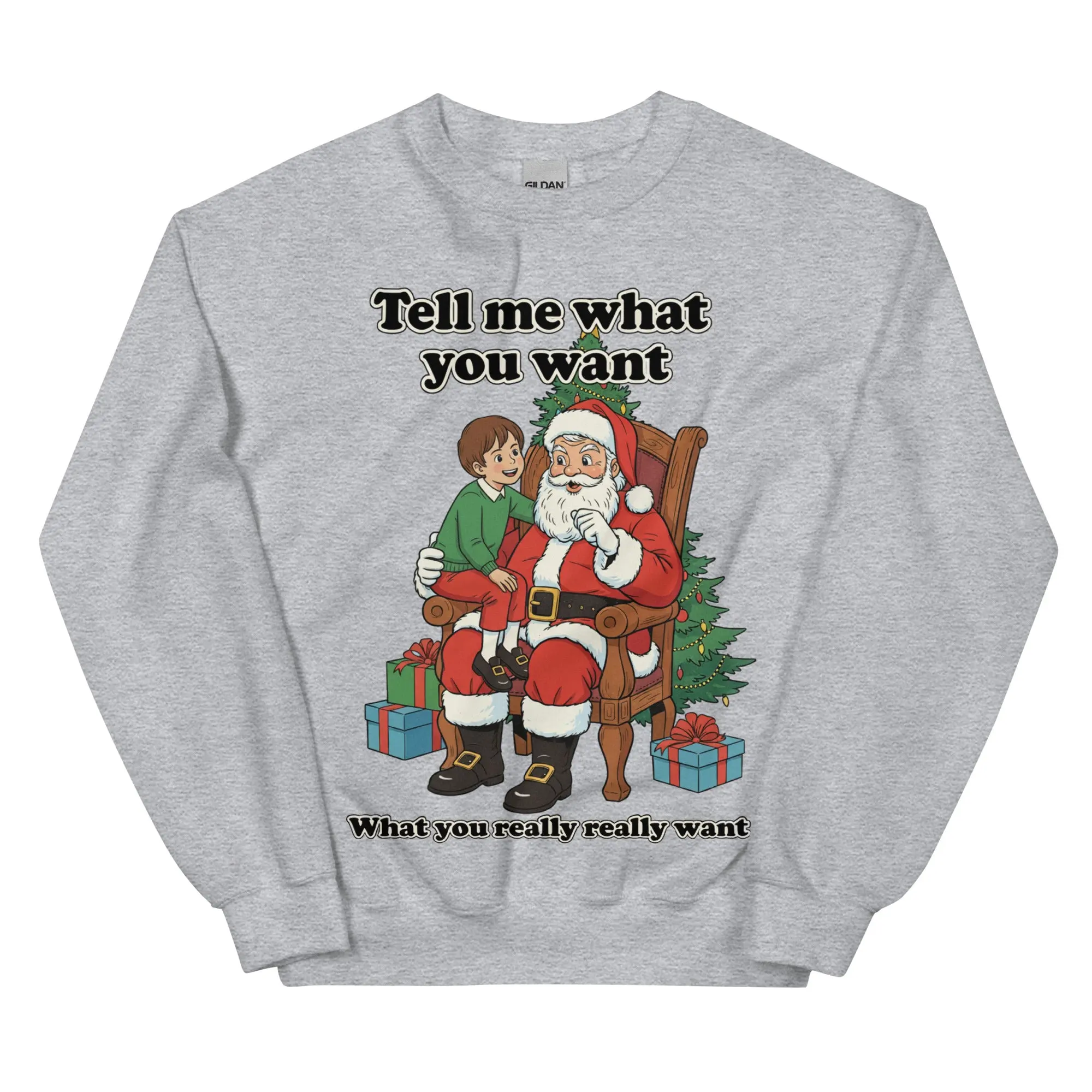Tell me what you want what you really really want Father Christmas Santa sweatshirt - Image 7