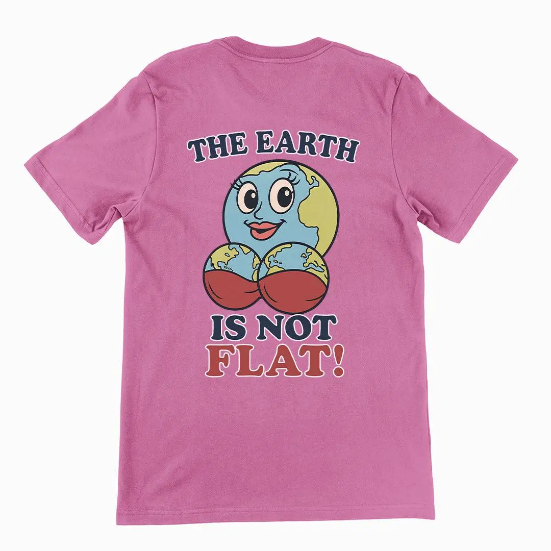 The Earth is not flat T-Shirt (backprint) - Image 2
