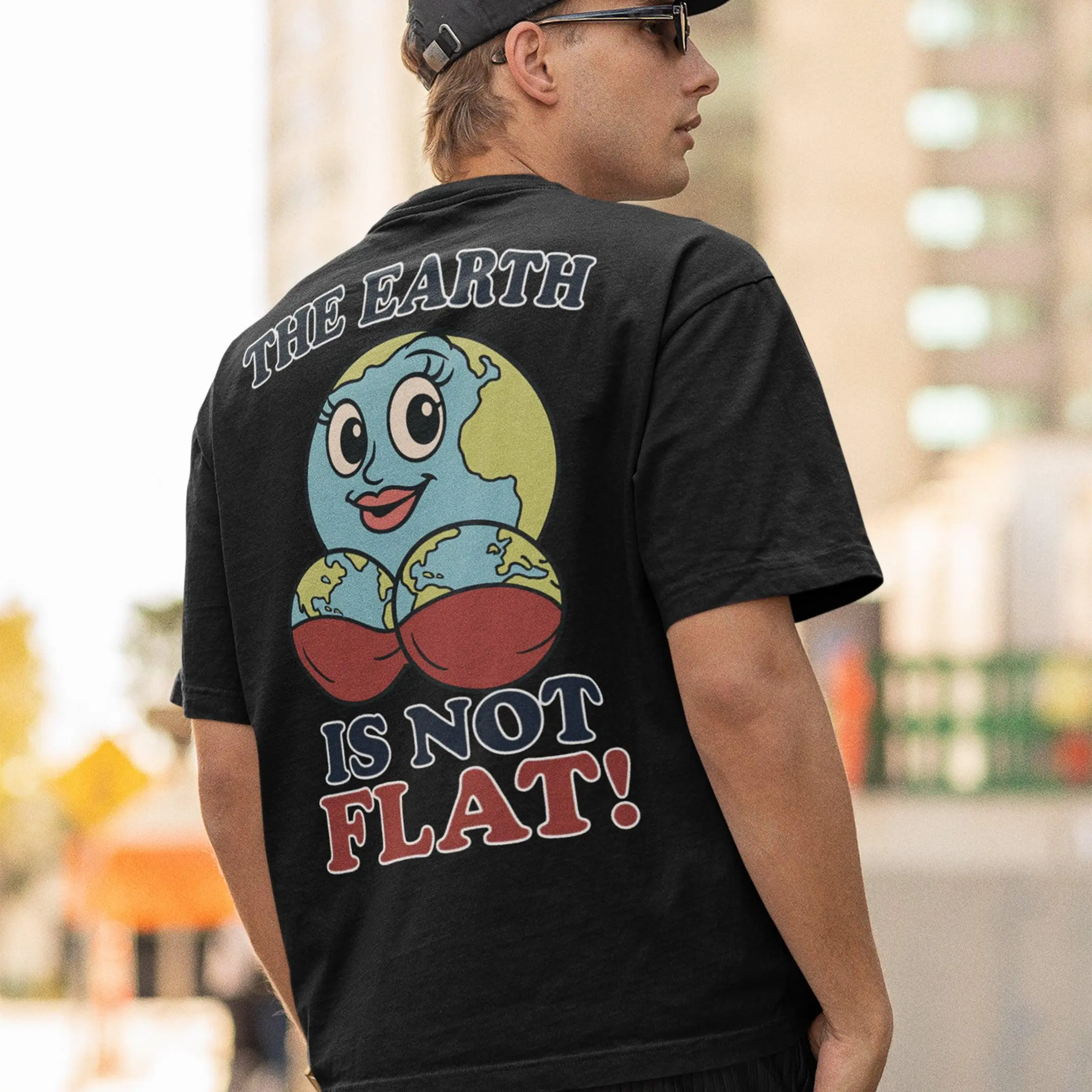 The Earth is not flat T-Shirt (backprint) - Image 7