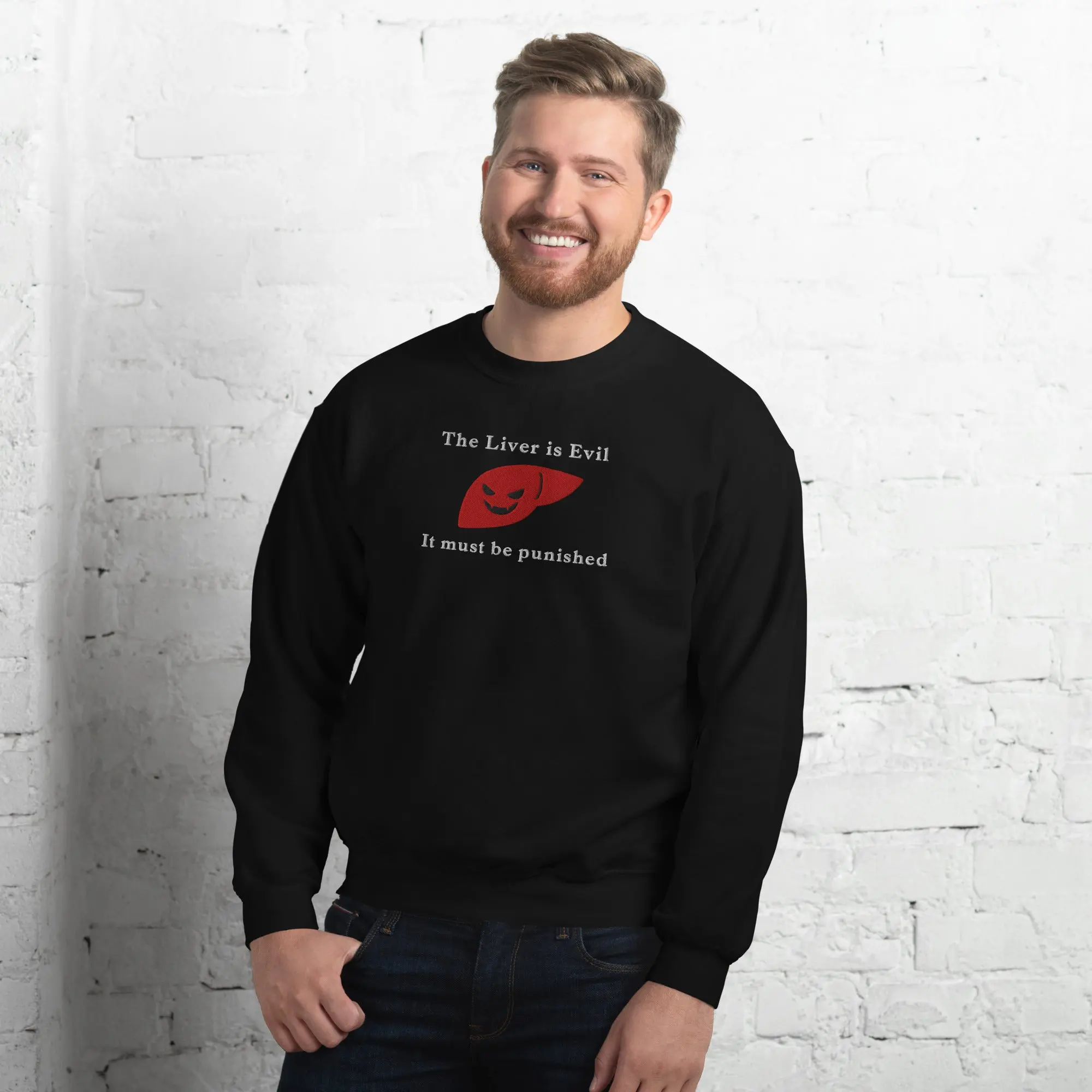 The Liver is Evil and Must be Punished (embroidered) sweatshirt - Image 10