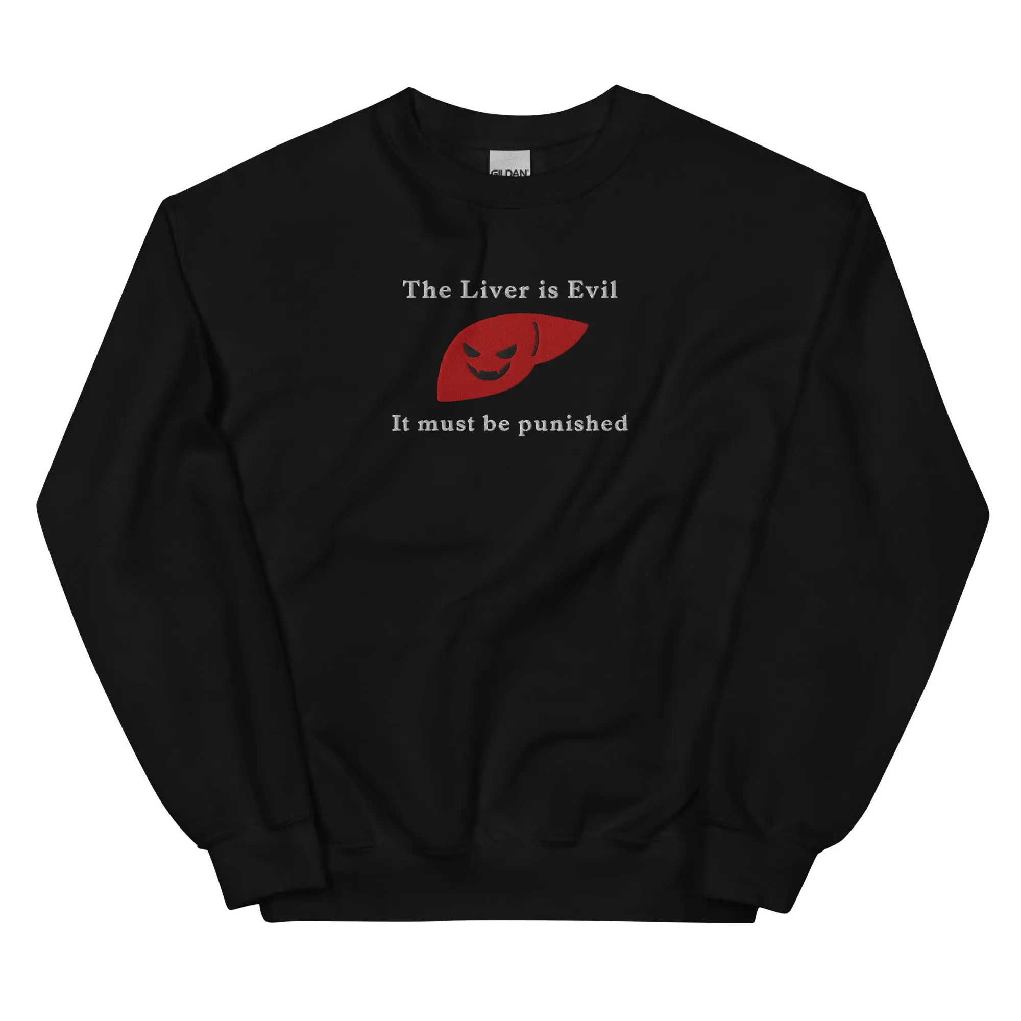 The Liver is Evil and Must be Punished (embroidered) sweatshirt - Image 2