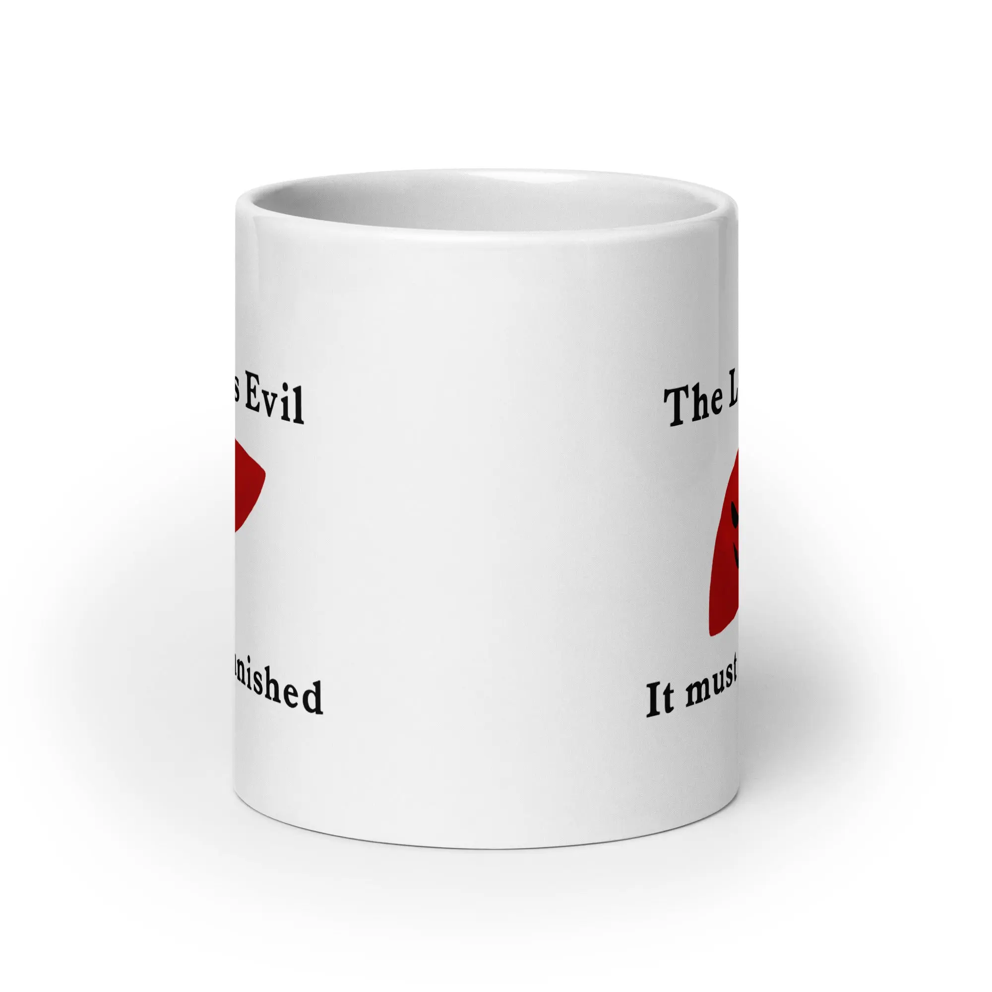 The Liver is Evil and Must be Punished White glossy mug - Image 7