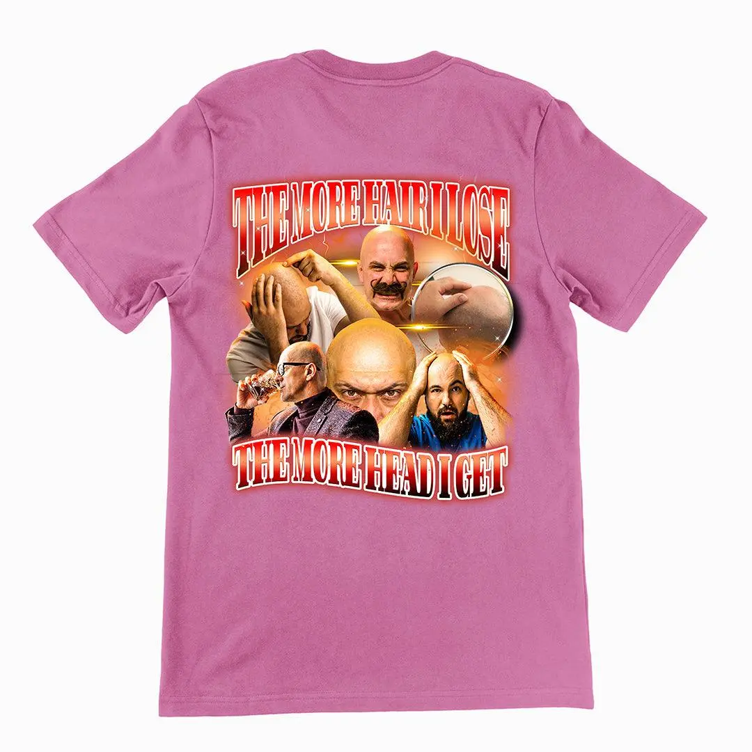 The more hair I lose the more head i get t-shirt (backprint) - Image 2