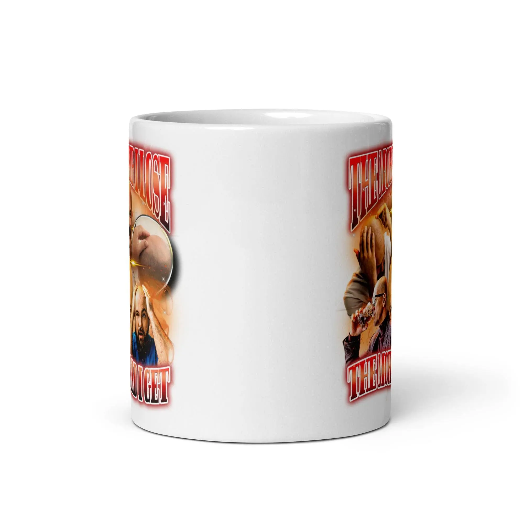 The more hair I lose the more head I get White glossy mug - Image 5