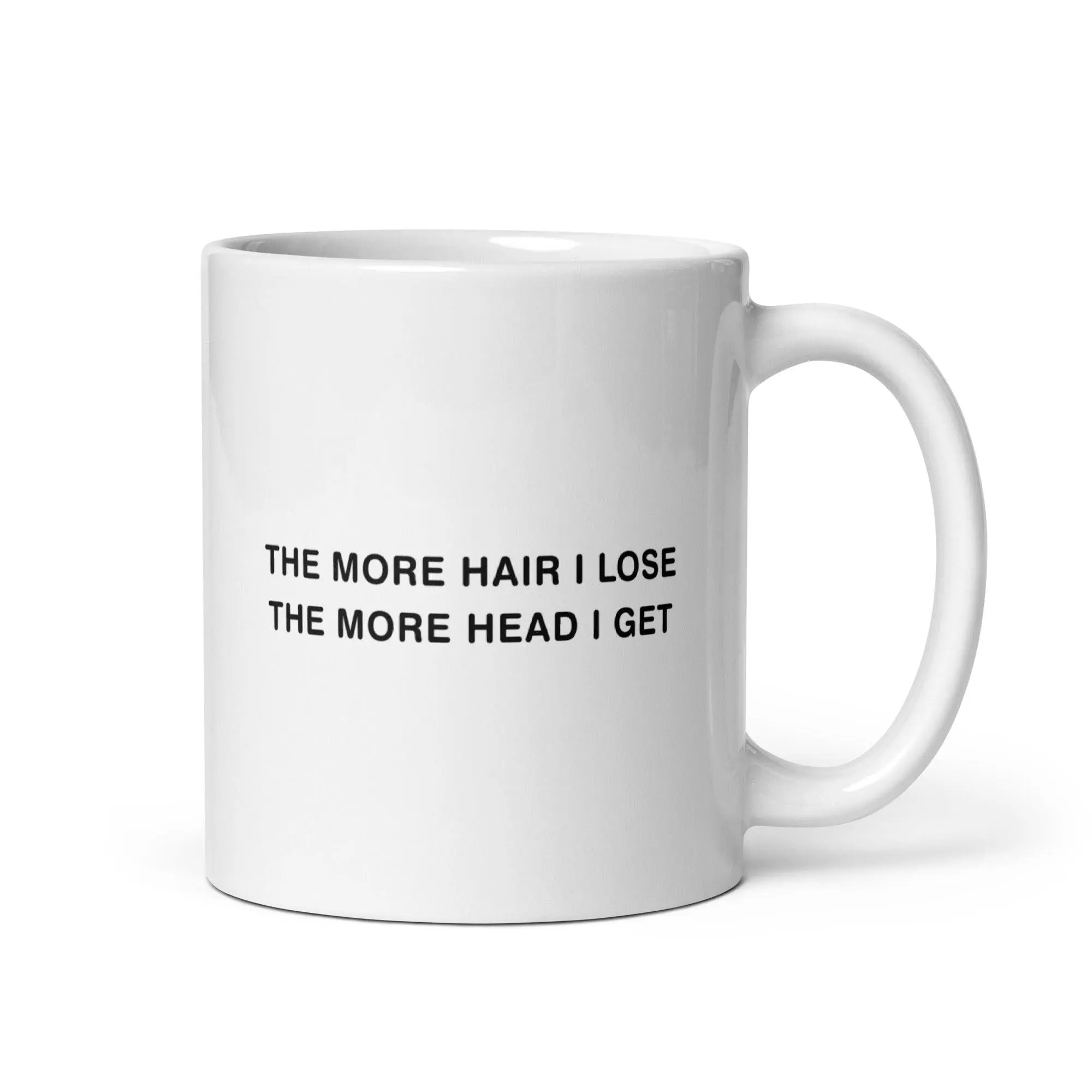 The More Hair I Lose The More Head I Get White glossy mug - Image 2