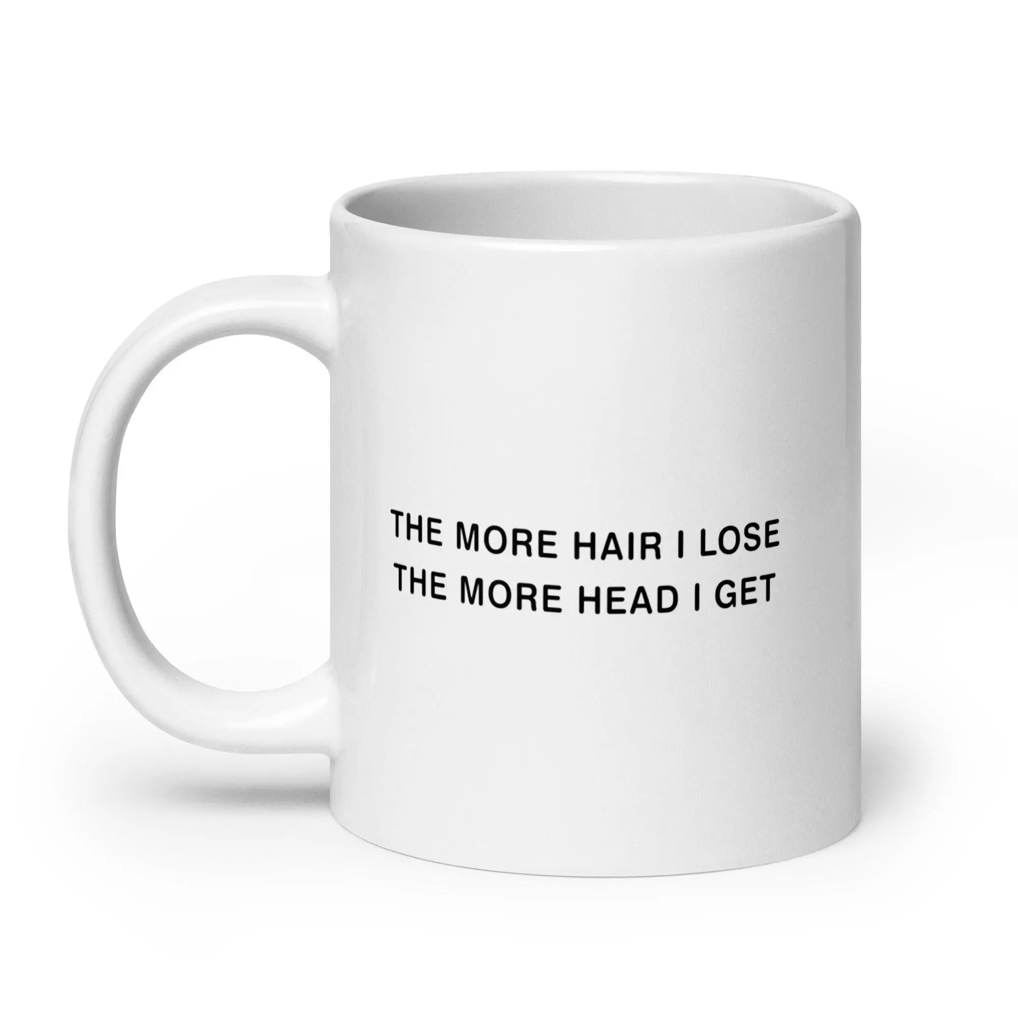 The More Hair I Lose The More Head I Get White glossy mug - Image 9