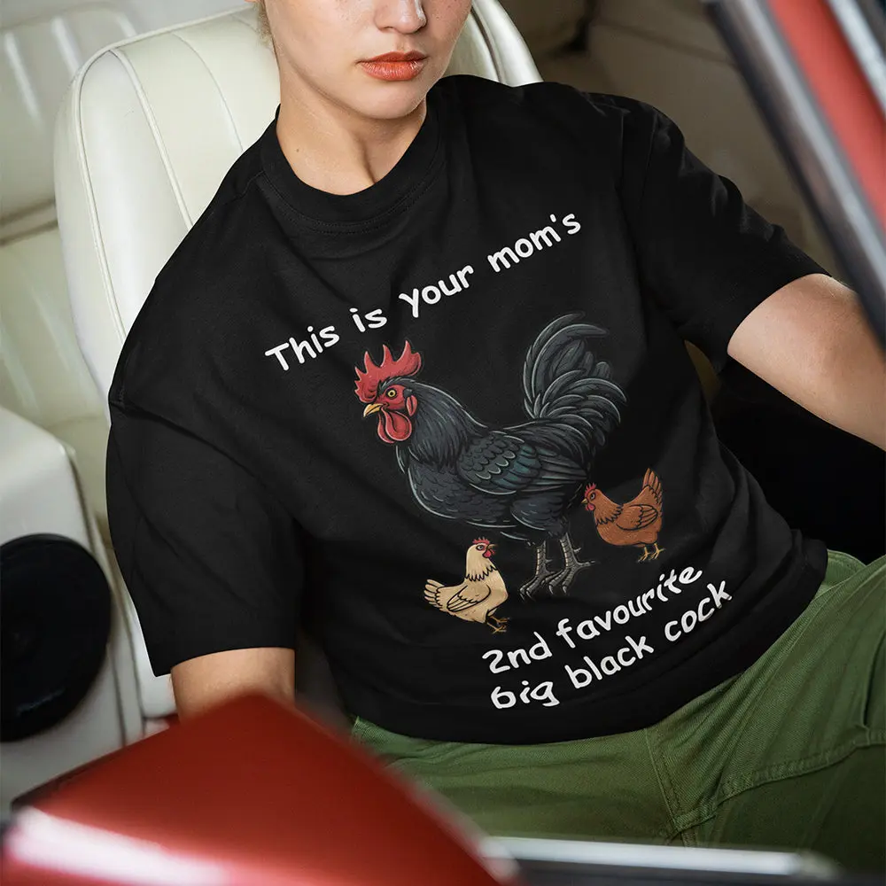 This is your mom's 2nd favourite big black cock T-Shirt (backprint) - Image 7