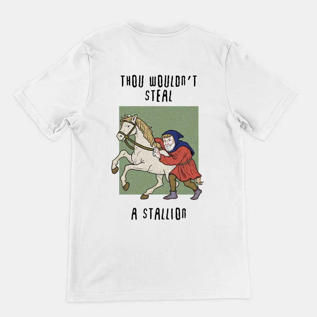 Thou wouldn't steal a stallion T-Shirt (backprint) - Image 6