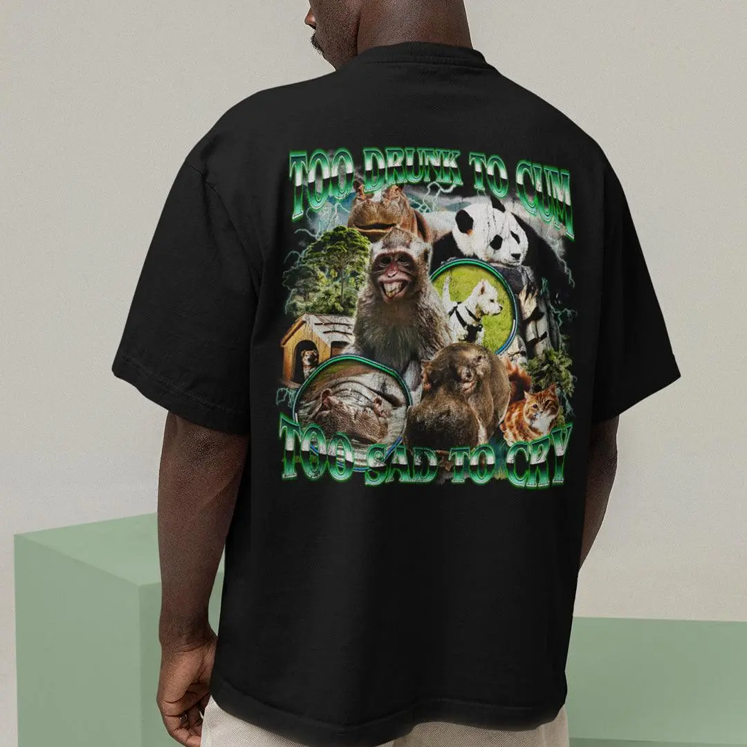 Too Drunk to Cum T-shirt (backprint) - Image 7