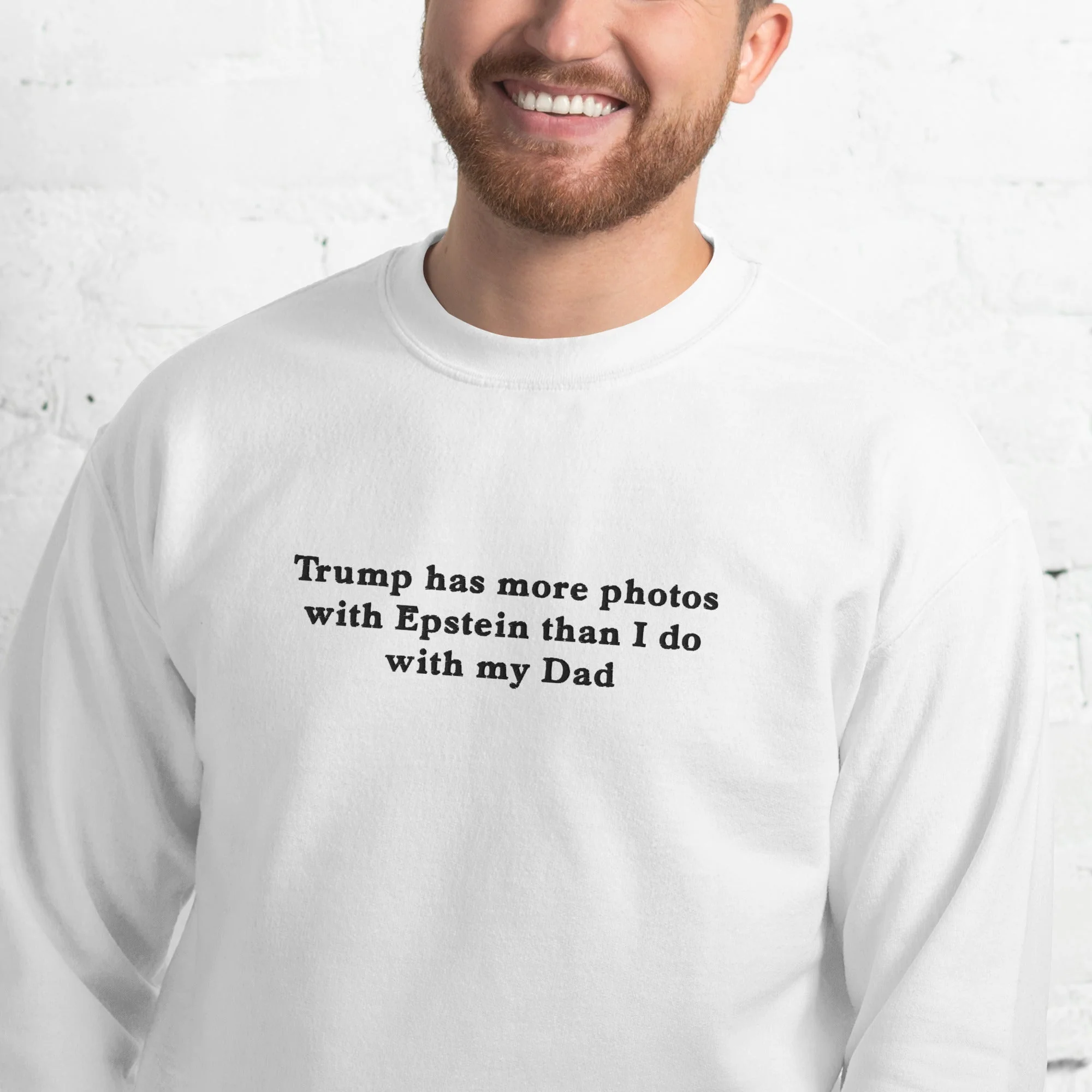 Trump has more photos with Epstein than I do with my Dad embroidered sweatshirt - Image 10